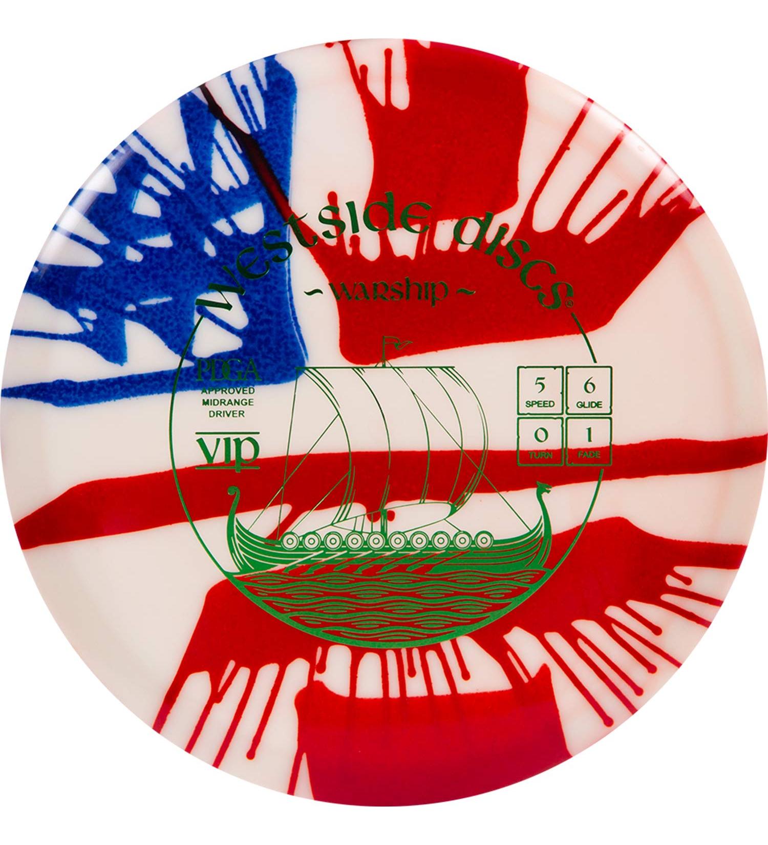 Westside Discs MyDye American Flag Disc Golf Disc - Hybrid Warship | Overstable Putt & Approach Disc | Neutral Putter & Understable Fairway Driver - Buy Online on GoSupps.com