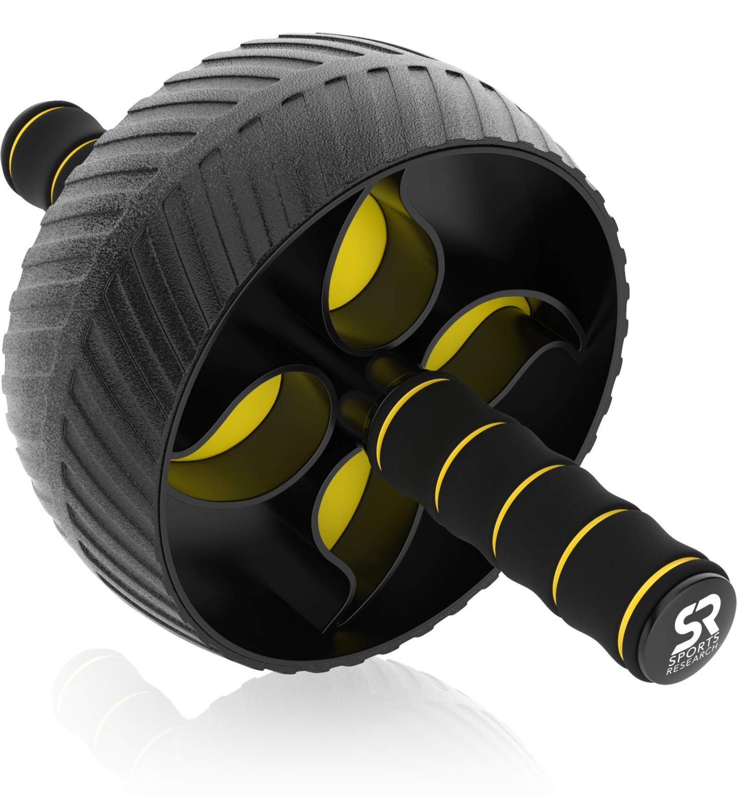 Sports Research Premium Ab Wheel Roller & Knee Pad | Ultimate Core Workout Tool - Buy Online on GoSupps.com