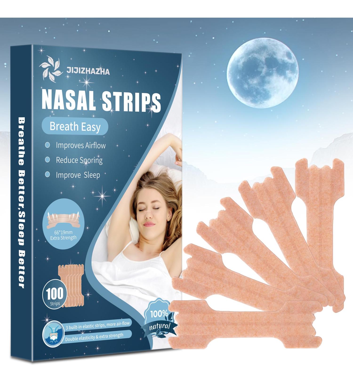 200 Counts Nasal Strips to Stop Snoring Anti Snoring Nasal strips Nose Strips for Breathing Improved Airflow Reduction Snoring Breathe Right Extra Strength Nasal Strips. - Buy Online on GoSupps.com