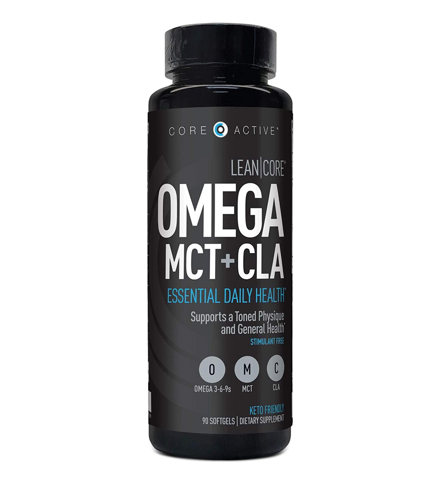 Lean CORE Omega MCT + CLA - Stimulant Free Health & Wellness Formula | Lean Muscle & Toned Physique | Omega 3-6-9 Fatty Acids | Keto Friendly - 30 Day Supply - Buy Online on GoSupps.com