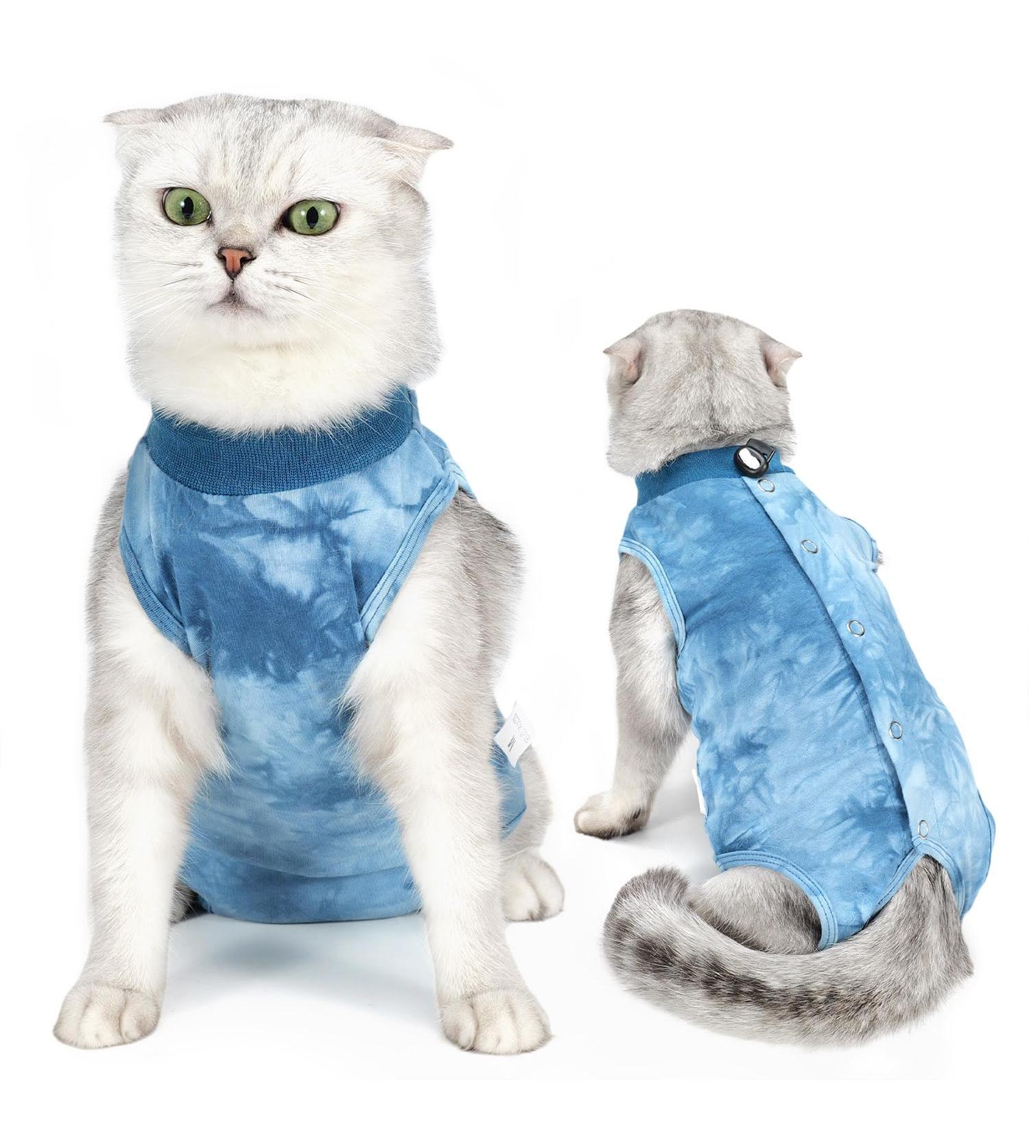 Lianzimau Katzenbody after Op - Medical Cat Clothing for Post-Surgery Recovery | Anti-Losing Suit for Cats | Comfortable Blue Catwear - Buy Online on GoSupps.com