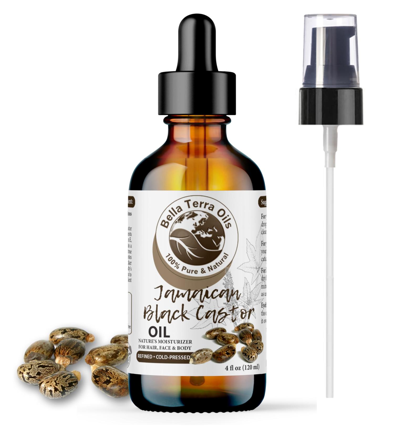 Buy Bella Terra Black Castor Oil 4oz - Rich in Vitamins & Ricinoleic Acid for Radiant Skin - International Shipping Available - Buy Online on GoSupps.com