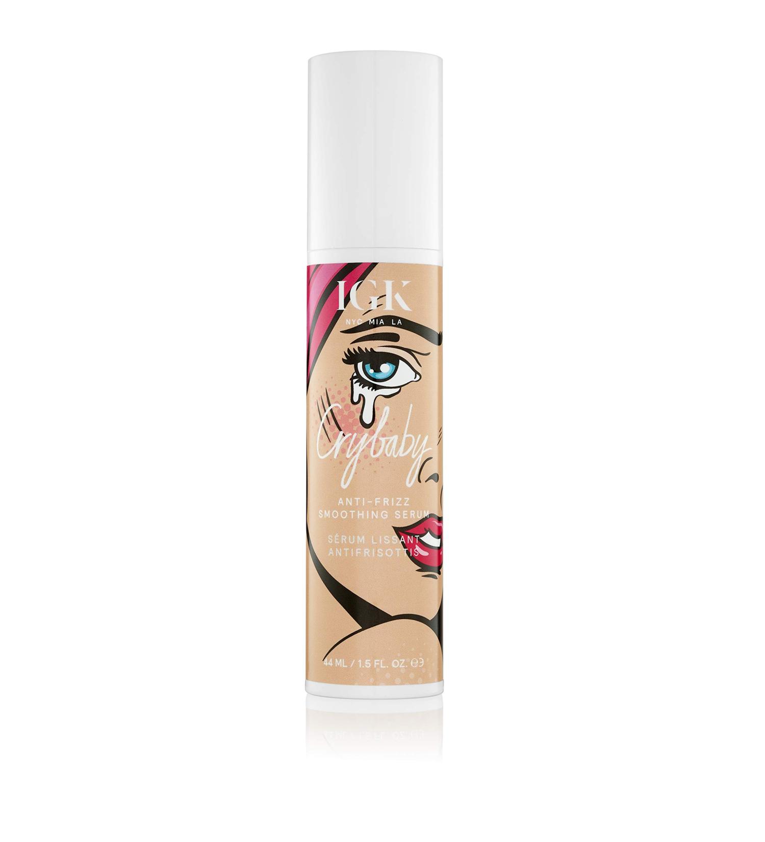 IGK CRYBABY Anti-Frizz Smoothing Serum 1.5 Fl Oz - Smooth and Manage Frizzy Hair - Buy Online on GoSupps.com