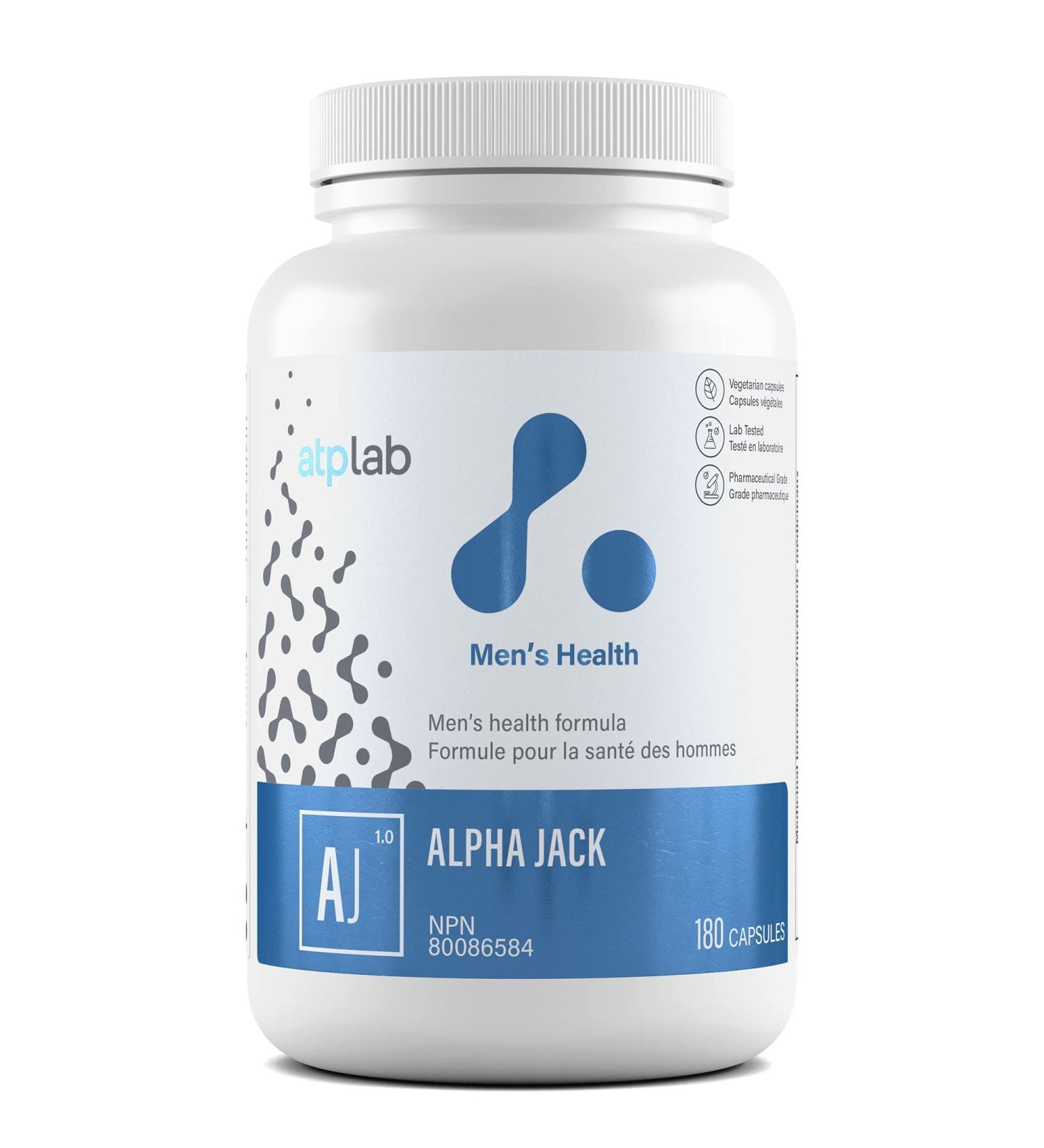 ATP LAB Alpha Jack | 180 Capsules | Optimizing Male Health with Research-Backed Ingredients - Buy Online on GoSupps.com