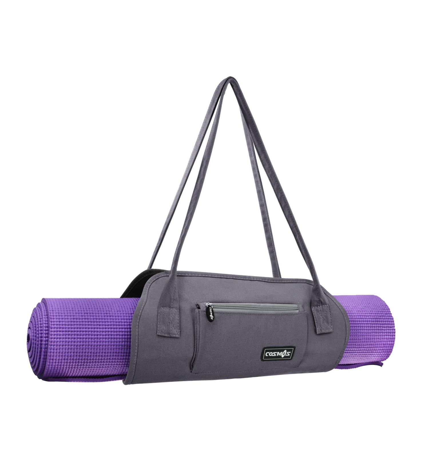 Yoga Mat Carrying Bag with Shoulder Strap and Storage Pocket - Cosmos Design - Buy Online on GoSupps.com