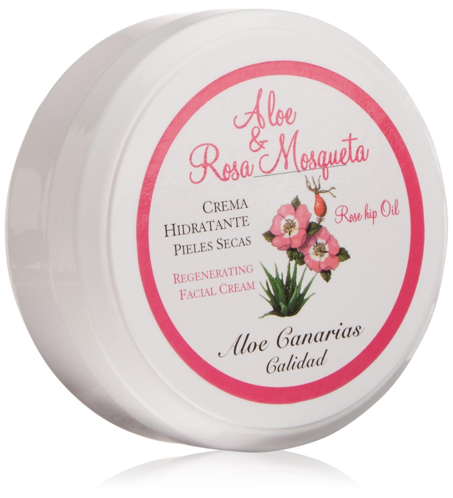 Aloe Canarias 200030 Regenerating Face Cream with Aloe Vera and Rosehip for Dry Skin 150ml (Pack of 1)