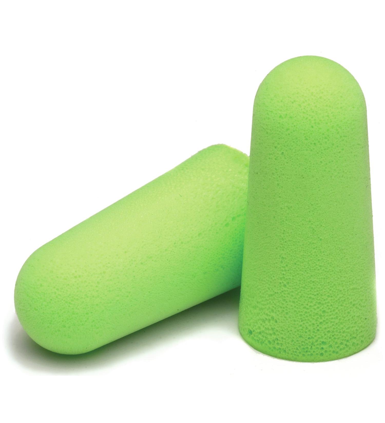 Pura-Fit Single-Use Earplugs Cordless 33NRR Bright Green 200 Pairs