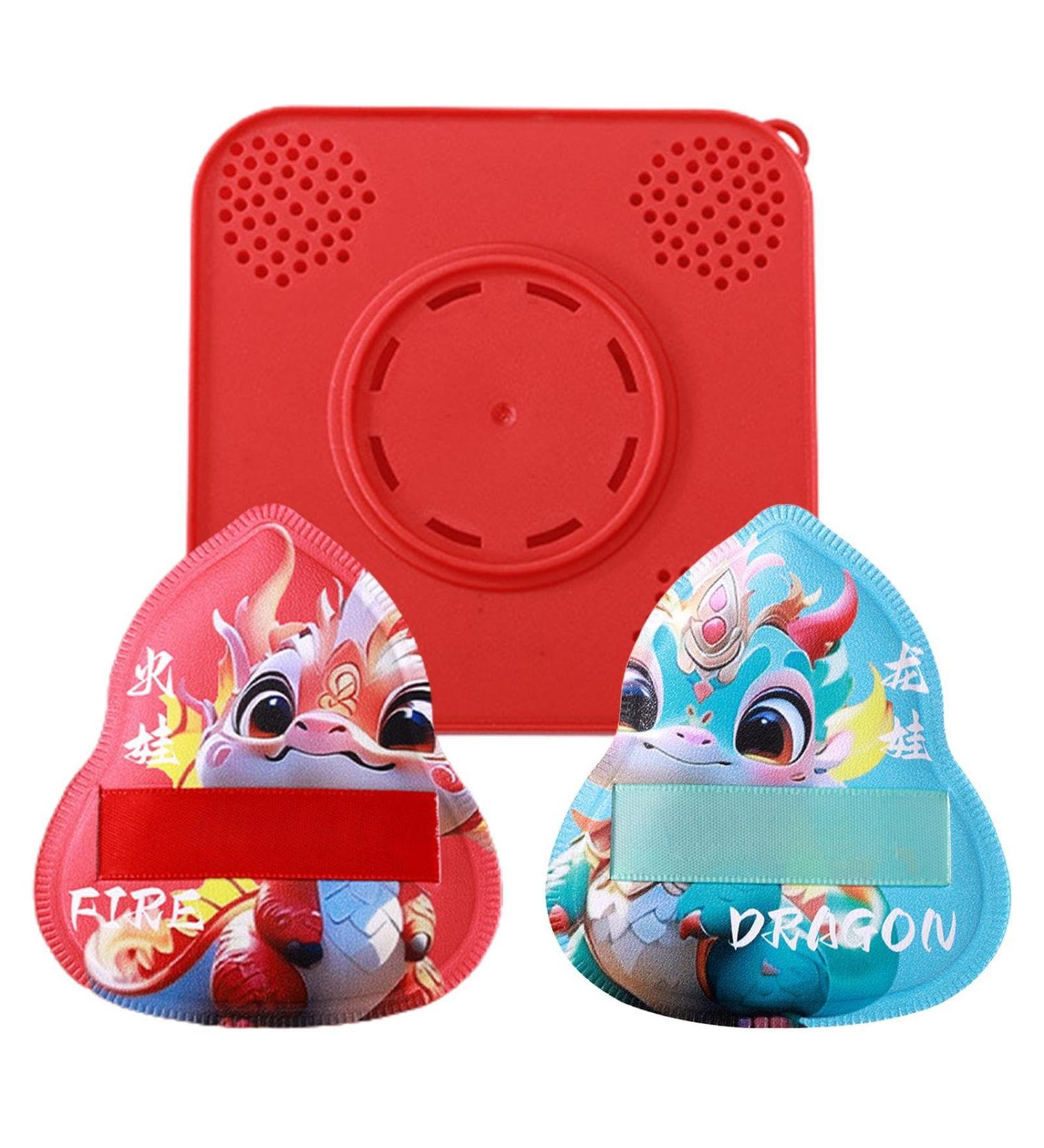 Loose Powder Puff | Dragon Pattern Face Powder Puff | Pressed Powder Applicator Pad Makeup Sponges with Storage Box Beauty Makeup Tools - Buy Online on GoSupps.com