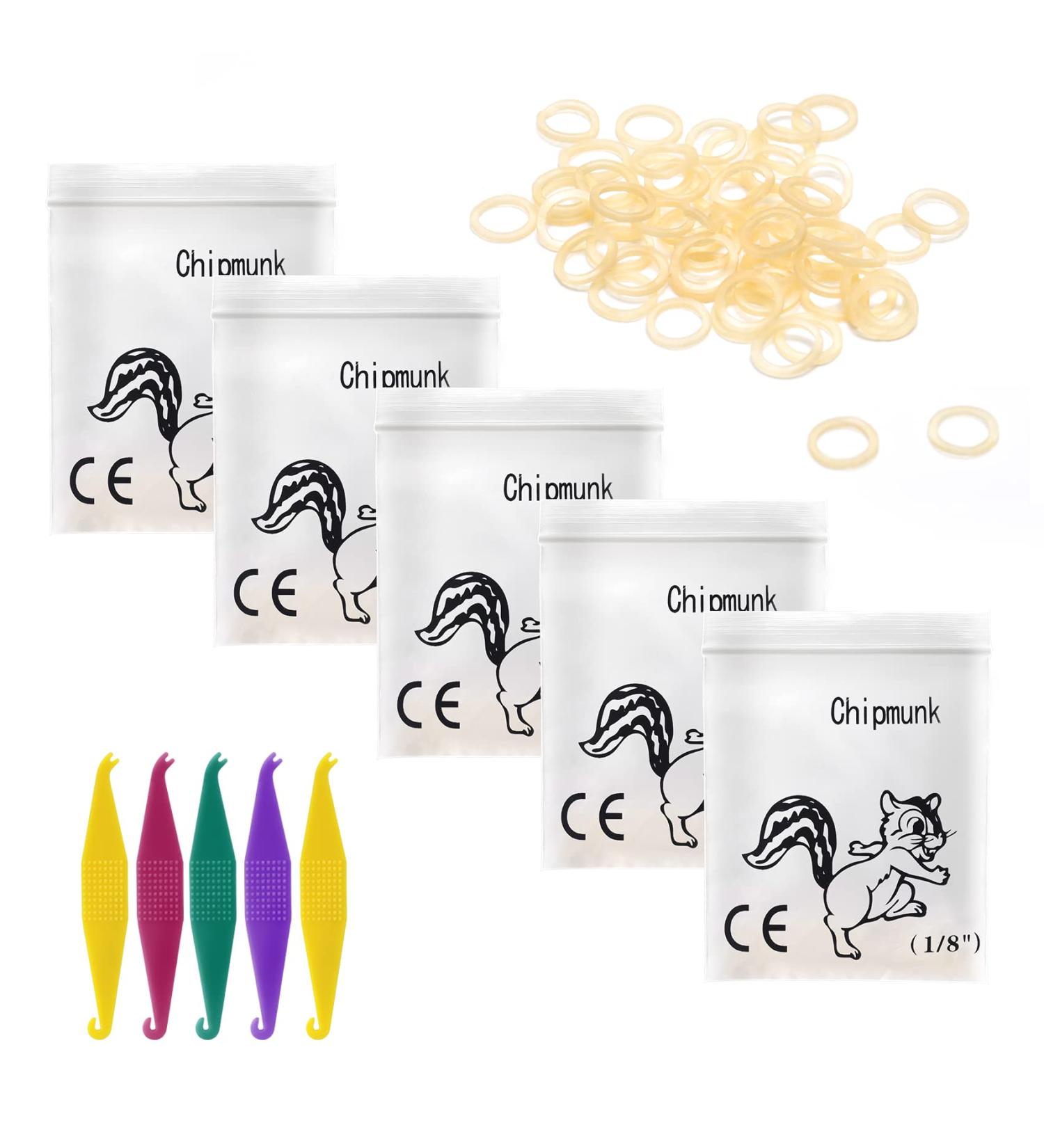 500pcs Annhua Dental Orthodontic Elastics Rubber Bands + 5 Placers - Gap & Crooked Teeth Support - Chipmunk 1/8 4.5oz - Buy Online on GoSupps.com