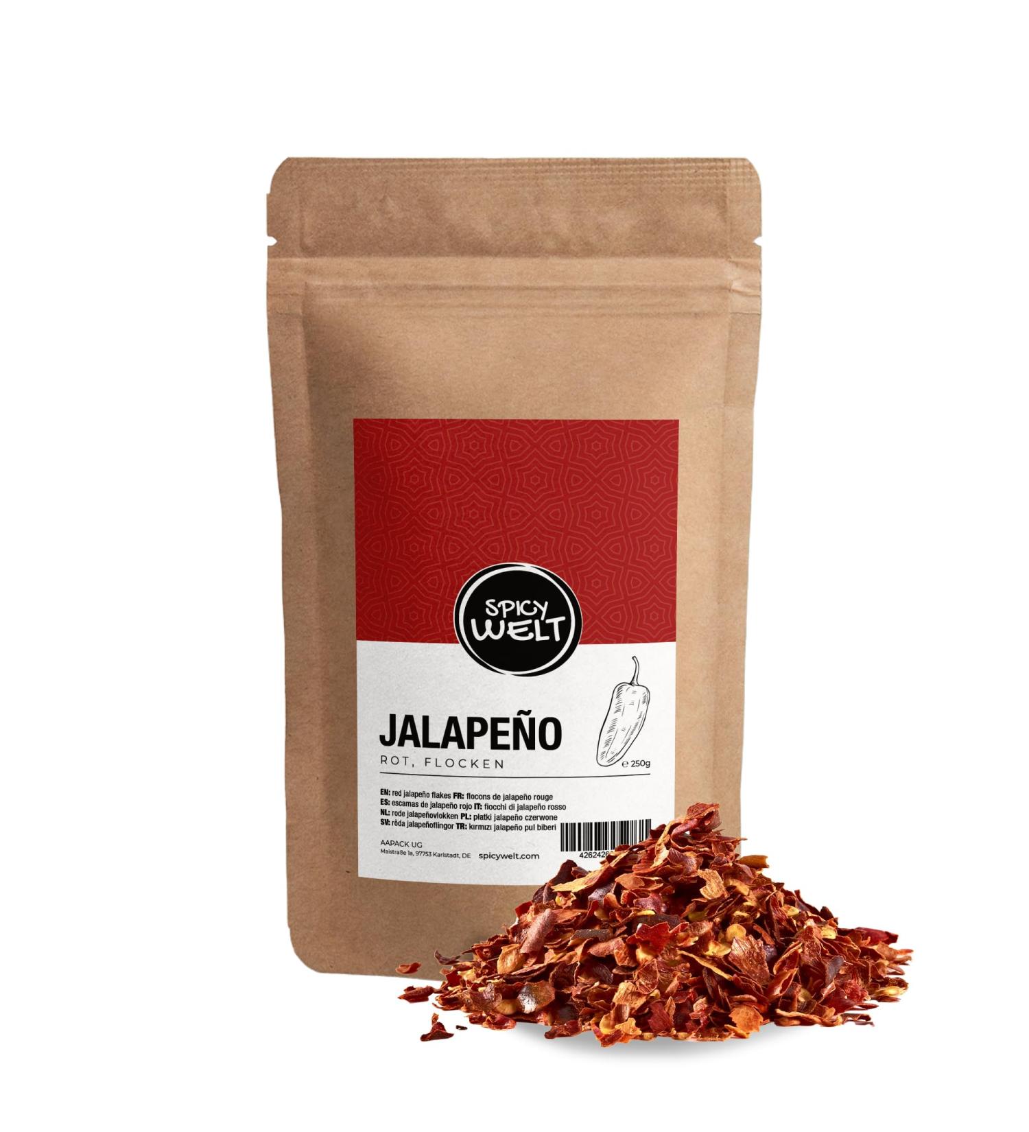 Spicy Welt Jalape o Rouge Flocons (250g) Piment Jalape o S ch | Pour Tex-Mex Pizza Guacamole & Sauces | Saveur Fruit e & Piquant Mod r | 100% Naturel Sans Additifs - Buy Online on GoSupps.com