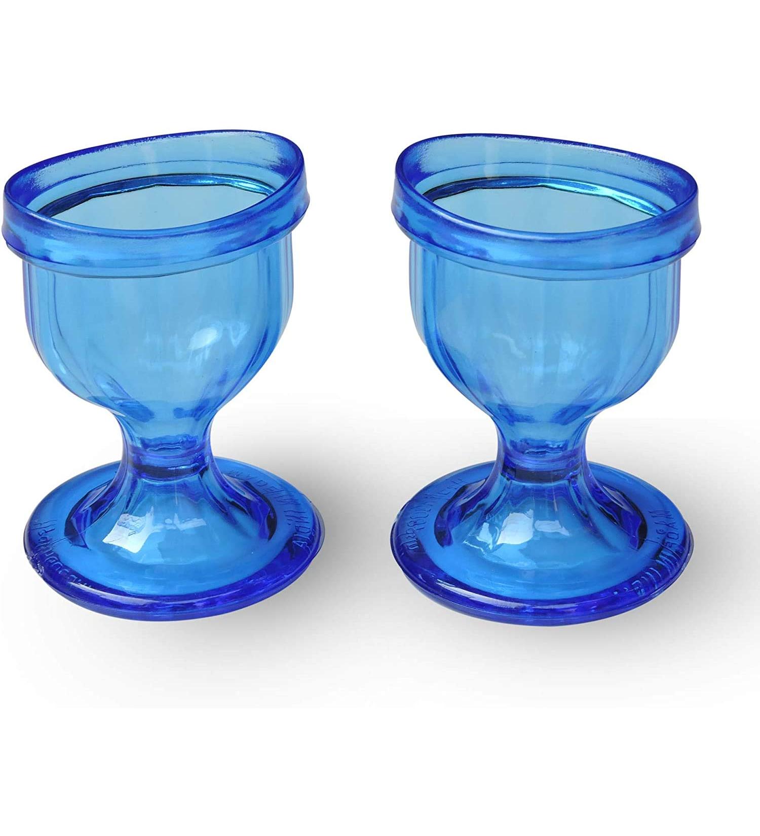 AncientImpex Eyewash Cup - Effective Eye Cleaning with Eye-Shaped Rim Tight Fit Blue | International Shipping Available - Buy Online on GoSupps.com