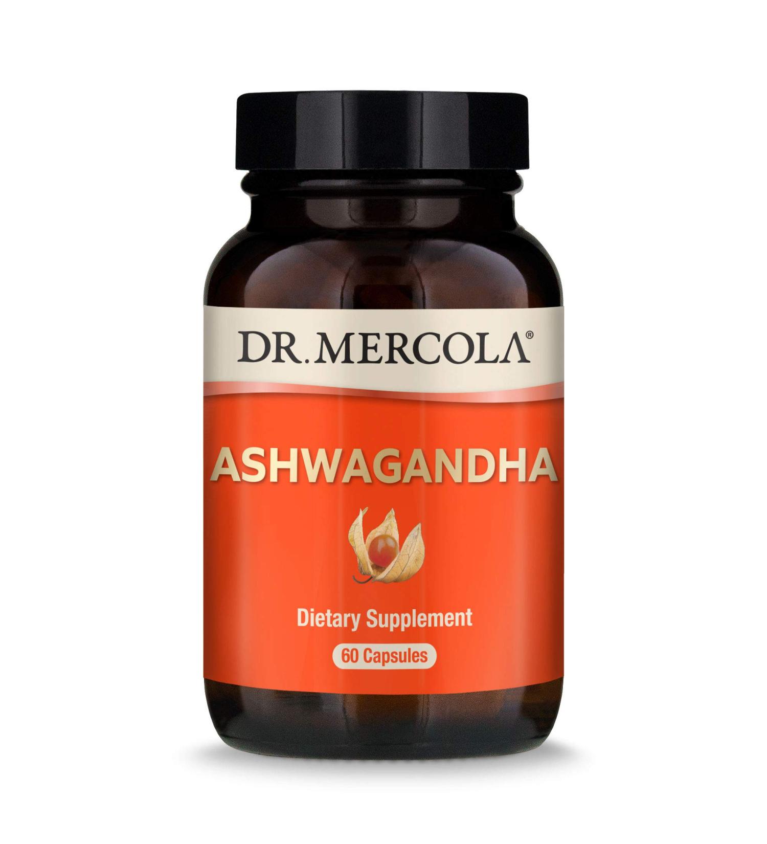 Dr. Mercola Ashwagandha 60 Capsules - Premium Stress Relief & Wellness Supplement - Buy Online on GoSupps.com