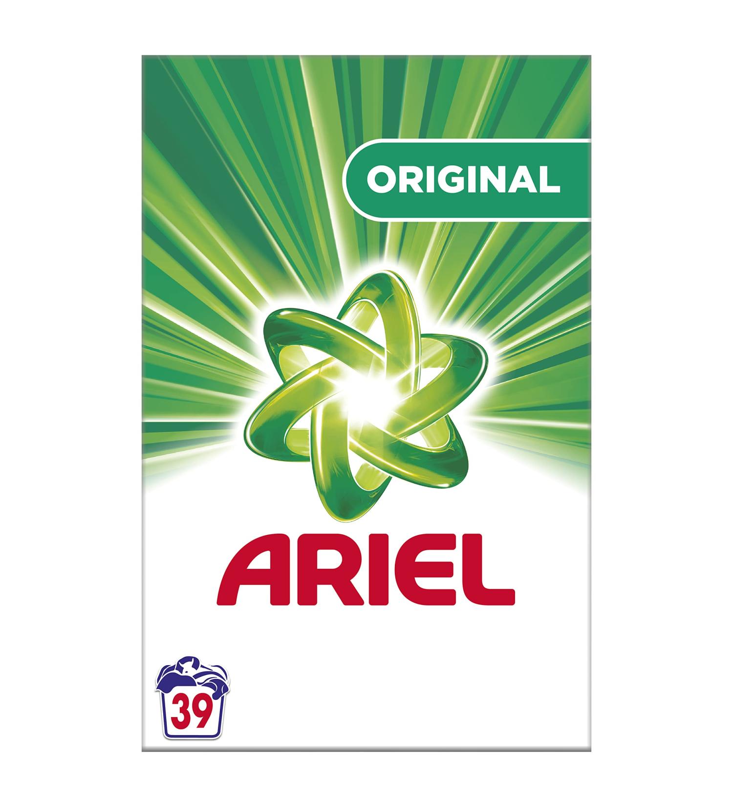 Ariel Laundry Powder 39 Washes Original Exceptional Stain Removal from the First Wash - Buy Online on GoSupps.com