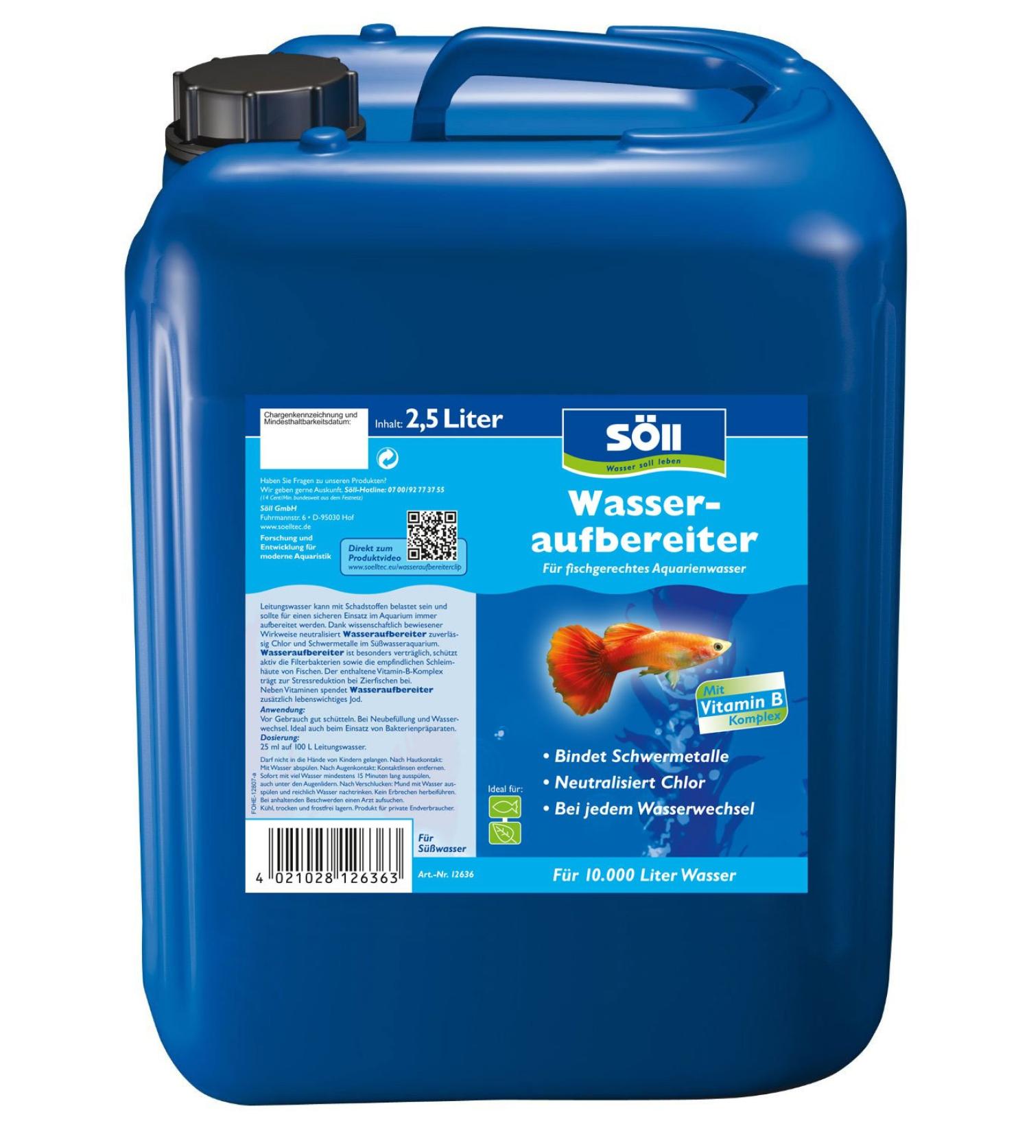 Buy S ll 80813 Aqua Water Supply (2.5L) Purify Tap Water for Aquariums Neutralize Pollutants & Add Vitamins for Safe Use Ships Internationally - Buy Online on GoSupps.com