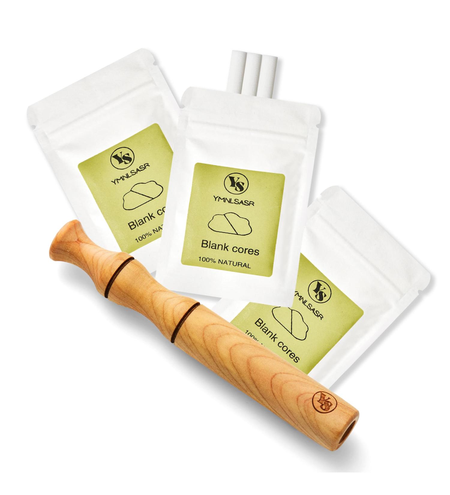 Aromatherapy Inhaler for Essential Oils | Wooden Smoking Cessation Stick | Personal Diffuser with 3 Refillable Cotton Inserts - Buy Online on GoSupps.com