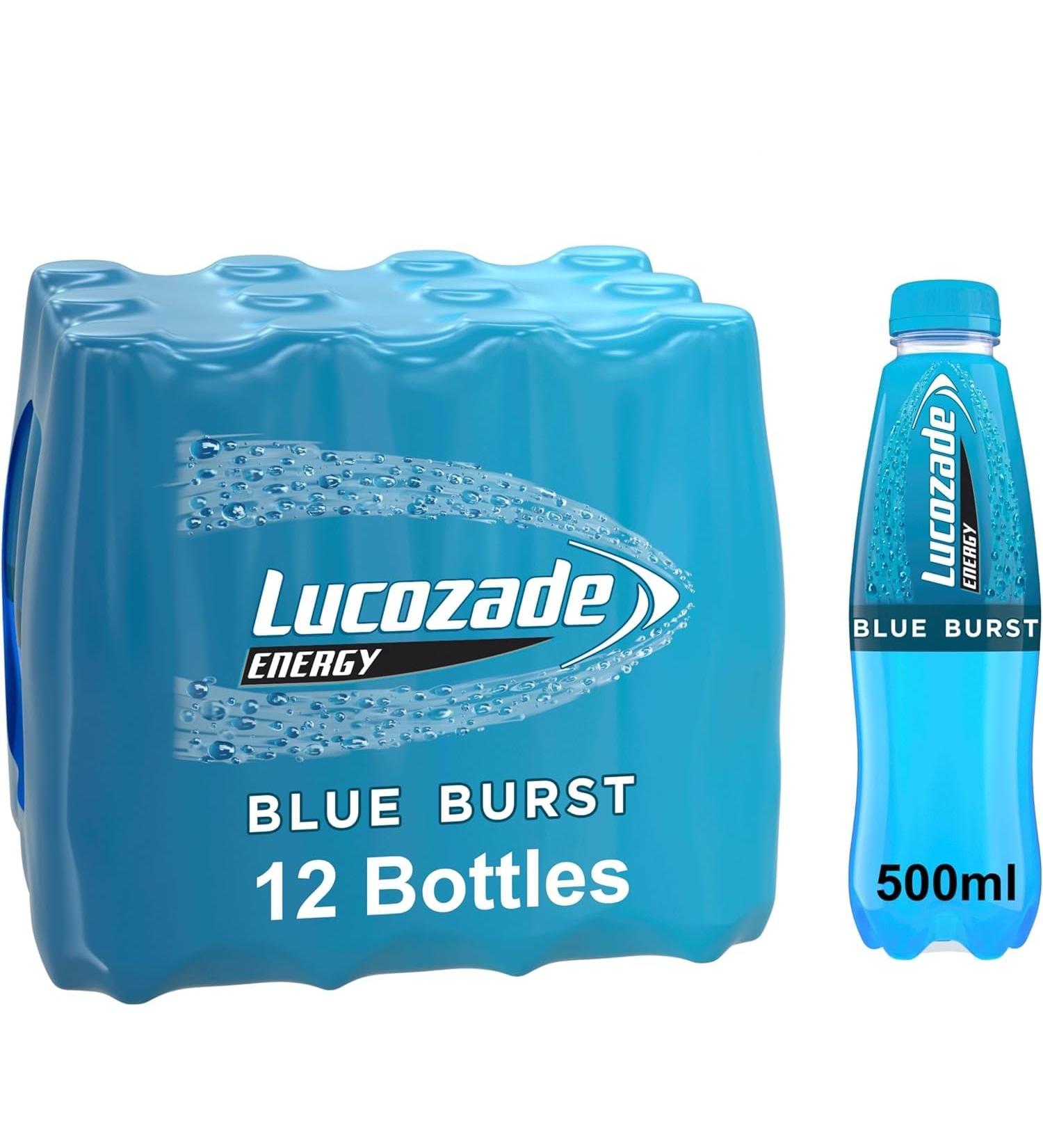 Lucozade Energy Blue Burst 12x500ml -New Flavour (Blucozade) - Buy Online on GoSupps.com