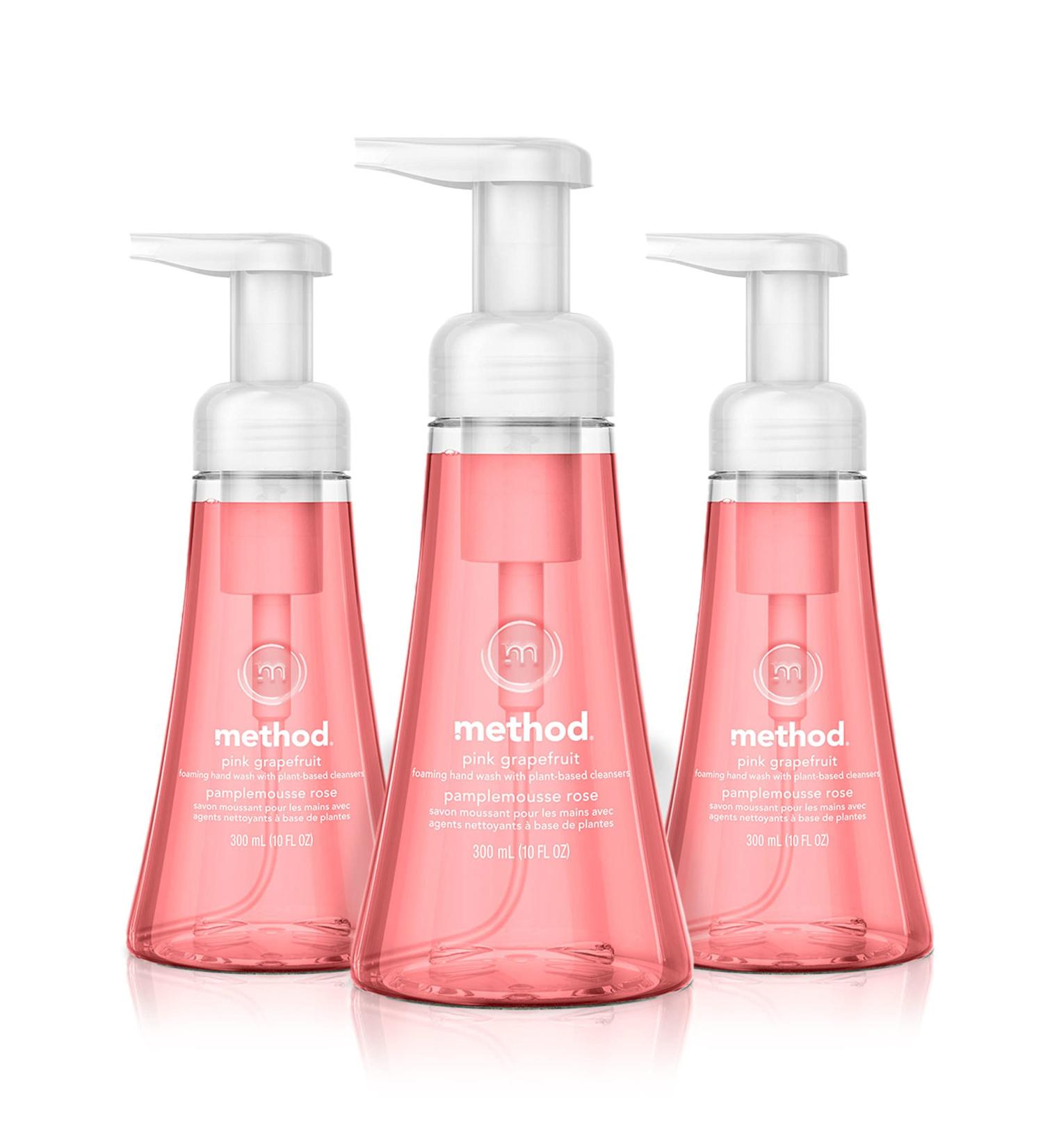 Method Foaming Hand Soap Pink Grapefruit 10 fl oz Biodegradable Formula - Pack of 3 - Buy Online on GoSupps.com