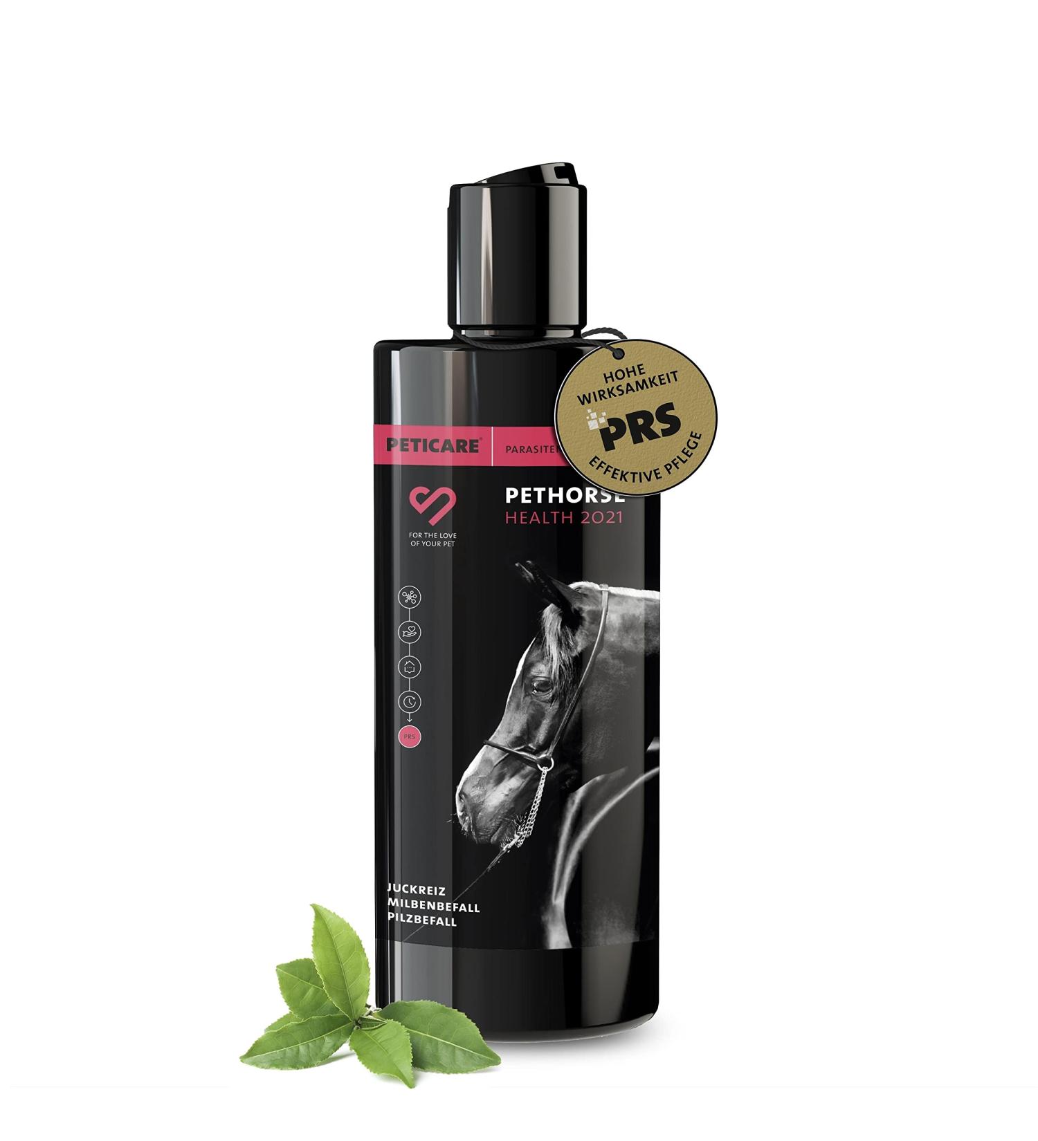 Peticare Anti-Parasites Horse Shampoo | Relieves Itching & Fights Mites Fleas & Fungi | PRS System | 500ml - Pethorse Health - Buy Online on GoSupps.com