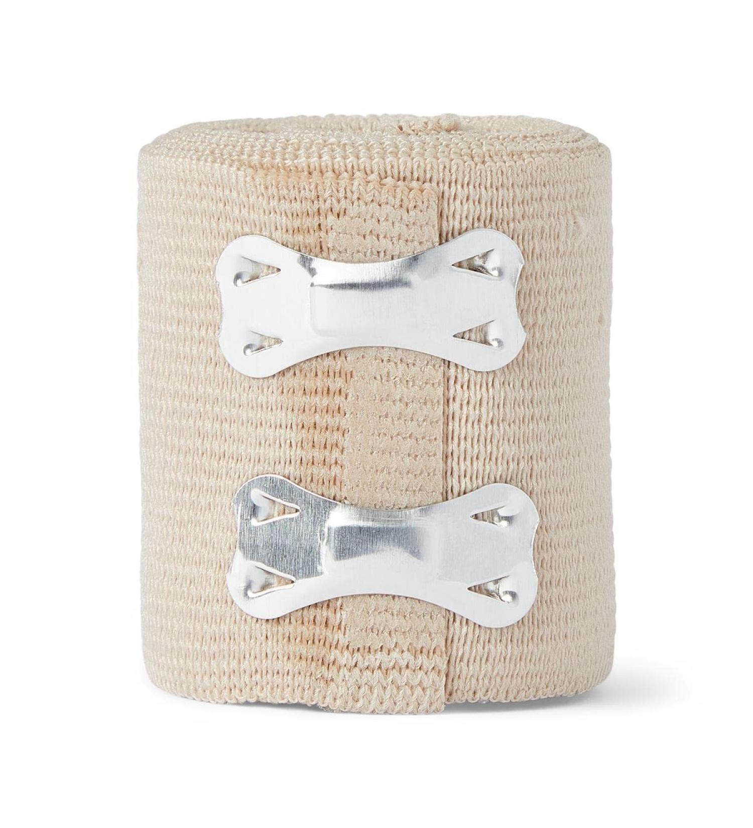 Medline Soft-Wrap Elastic Bandage with Clips - Nonsterile First Aid Supply Beige 2" x 5 Yards - International Shipping Available - Buy Online on GoSupps.com