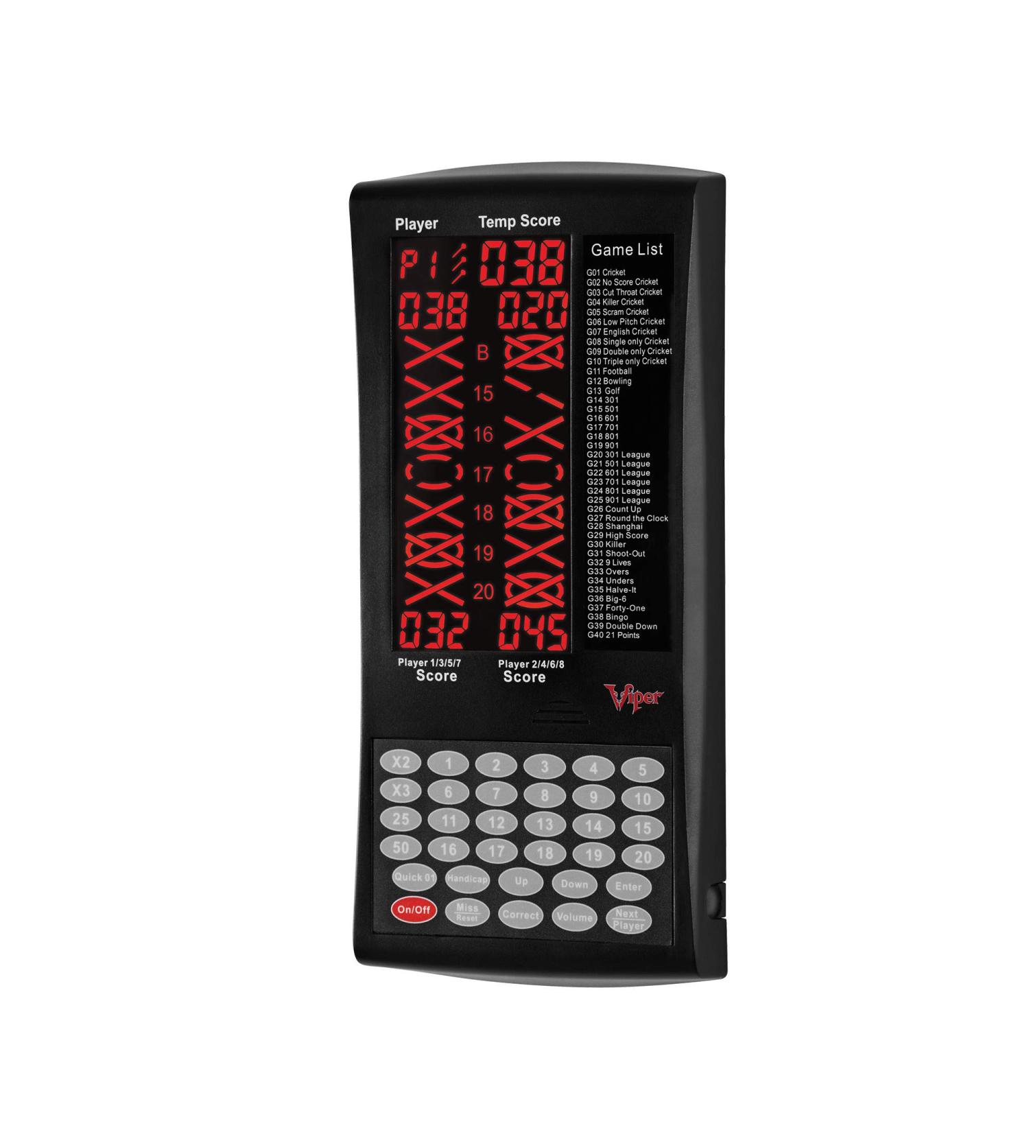 Viper ProScore Digital Dart Scorer - Black | Improve your game with this advanced scoring system - Buy Online on GoSupps.com