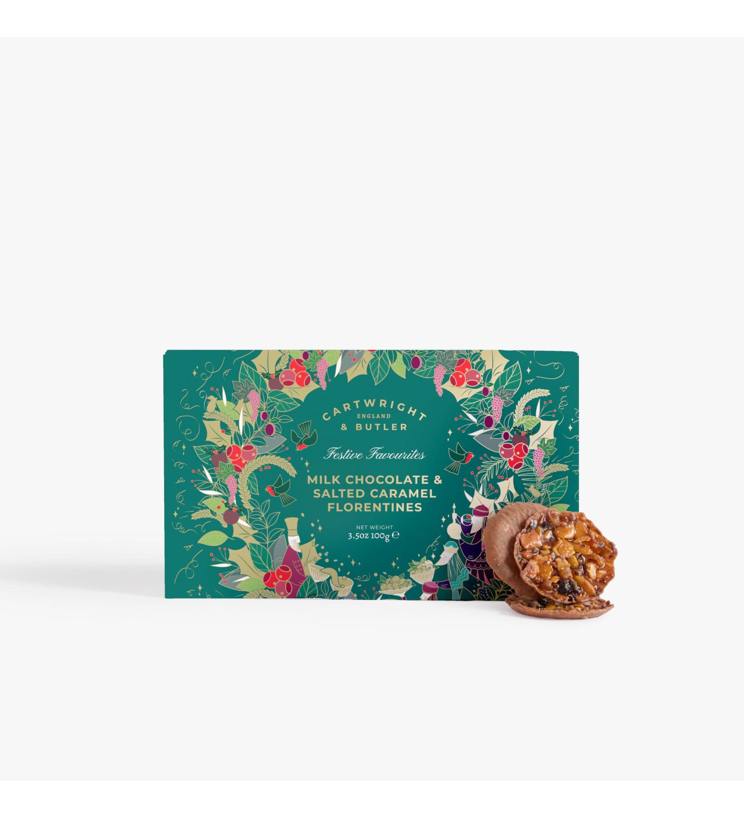  Cartwright & Butler Cartwright & Butler | Merry Christmas Milk chocolate and salted caramel Florentines - Buy Online on GoSupps.com