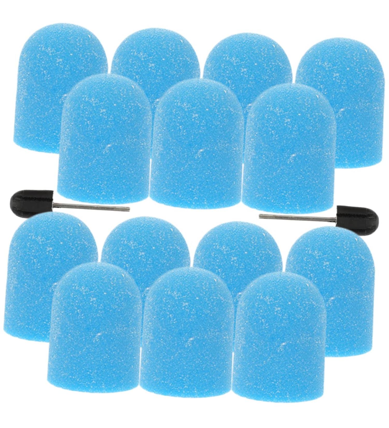 Housoutil 1 Set Nail Color Sand Cap Power Tools Nail Drill Bit Caps Electric Nail File Replacement Hand Wisking Tool Electric Manicure Grinding Head Sandblasting Manual Remover 2x1.5cm Blue 1 - Buy Online on GoSupps.com