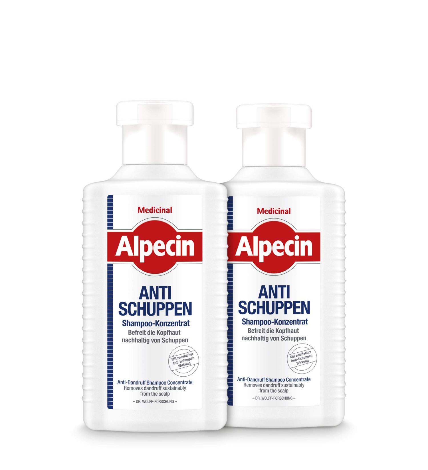  Alpecin Alpecin Medicinal Pack of 2 concentrated anti-dandruff shampoos 200 ml Against dandruff and itching of oily hair Provides lasting relief from dandruff on the scalp - Buy Online on GoSupps.com