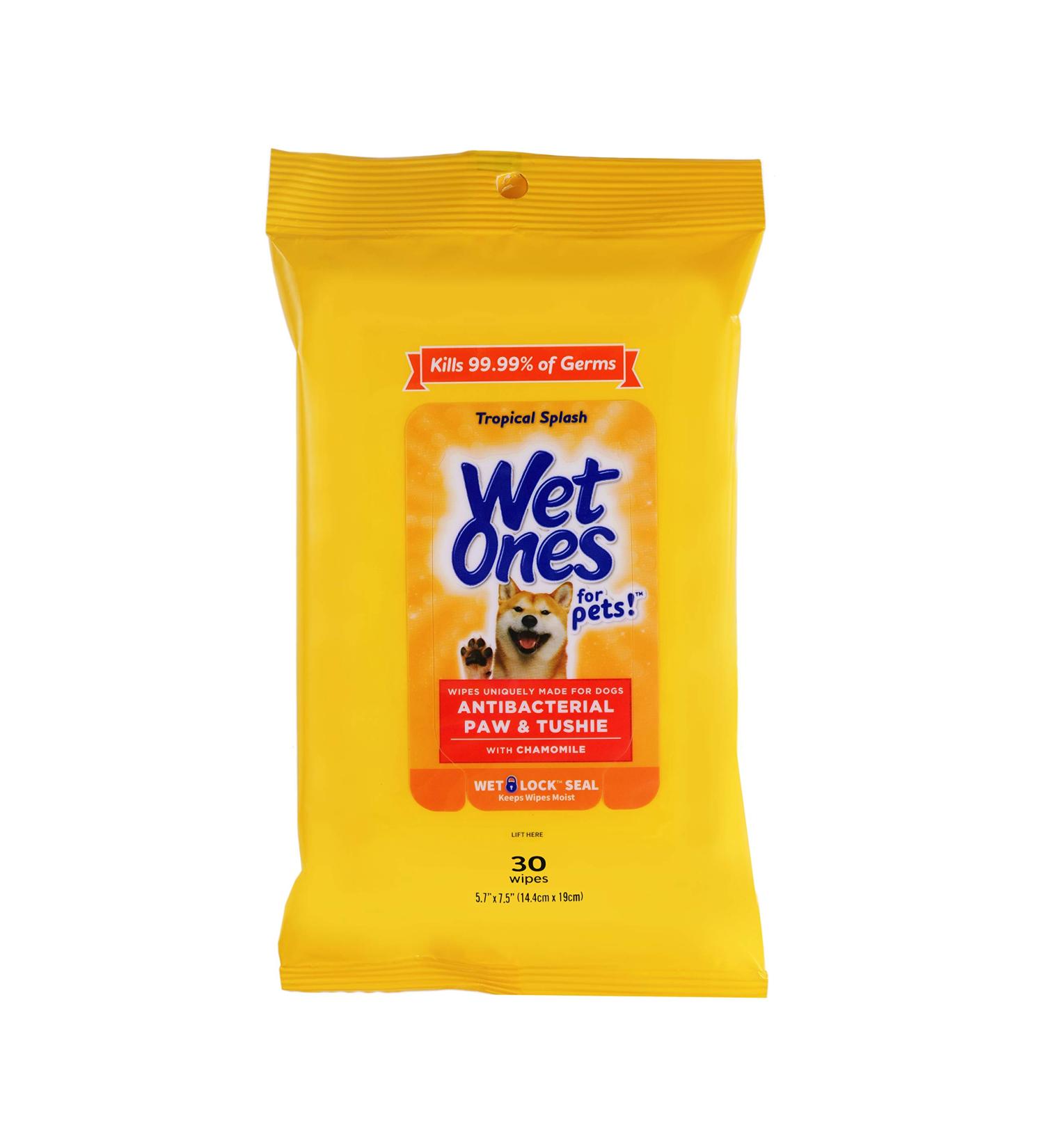 Wet Ones for Pets Paw & Tushie Dog Wipes - 30 Count, Dog Grooming and Cleaning Supplies - Buy Online on GoSupps.com