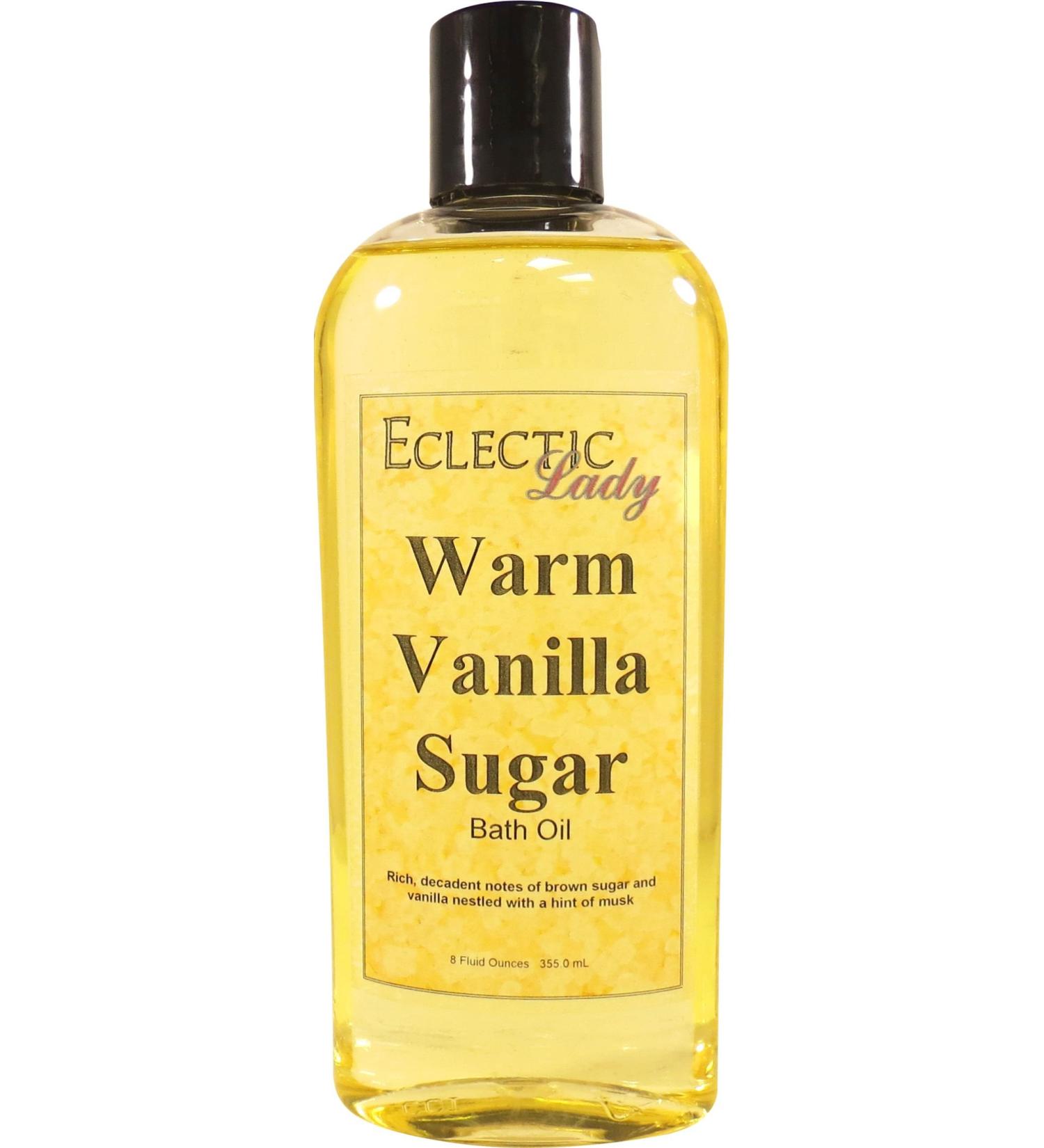 Warm Vanilla Sugar Bath Oil by Eclectic Lady | Moisturizing Scented Bath Oil for Sensitive Skin | Relaxing Nourishing Body Shower Oil (8 oz - Buy Online on GoSupps.com