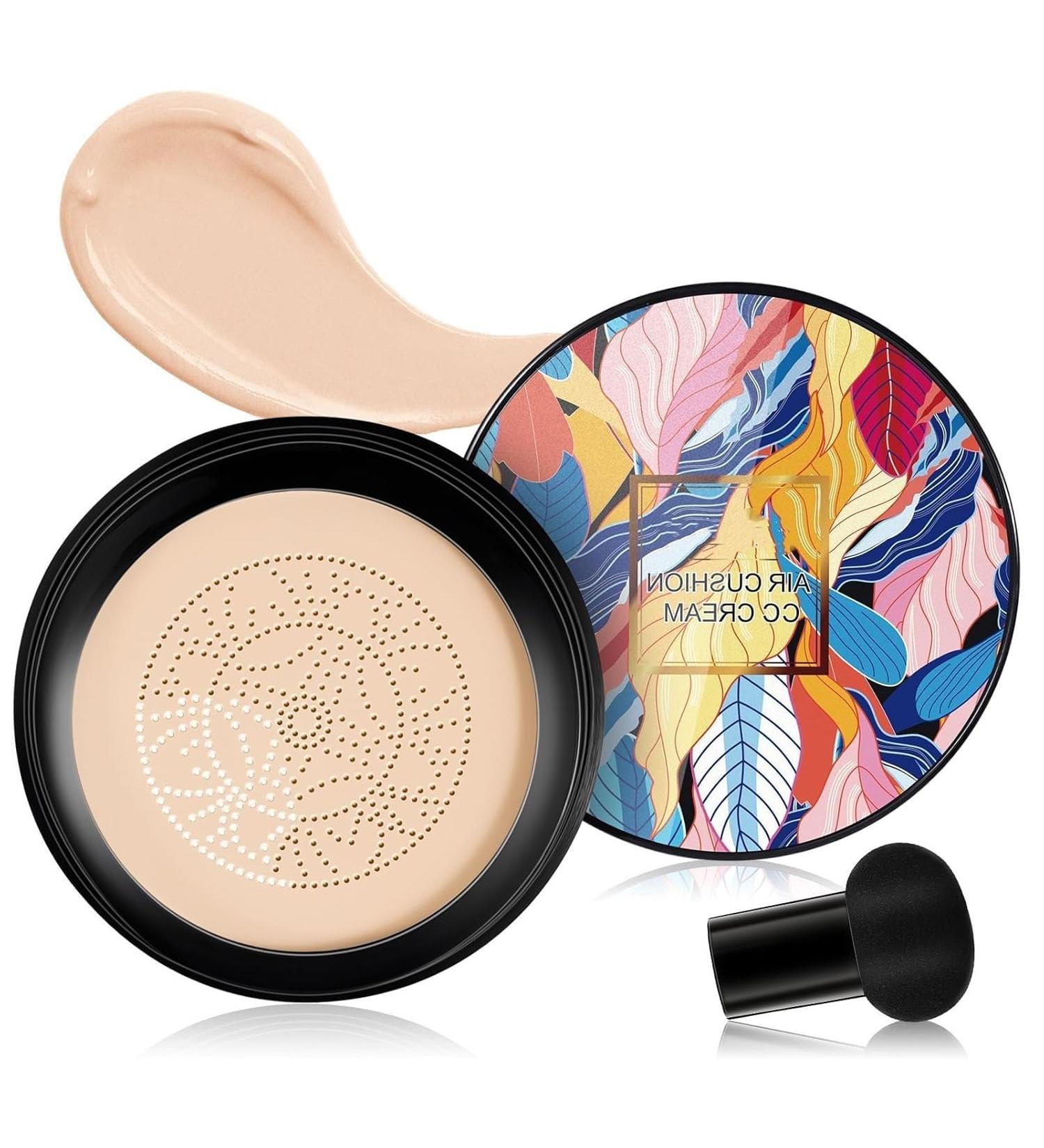 Indicativet 2024 New Mushroom Head Air Cushion CC Cream Air Cushion CC Cream Mushroom Head Long-Lasting Waterproof Oil Control Moisturizing Concealer Foundation Beauty Face Make Up(Natural) - Buy Online on GoSupps.com