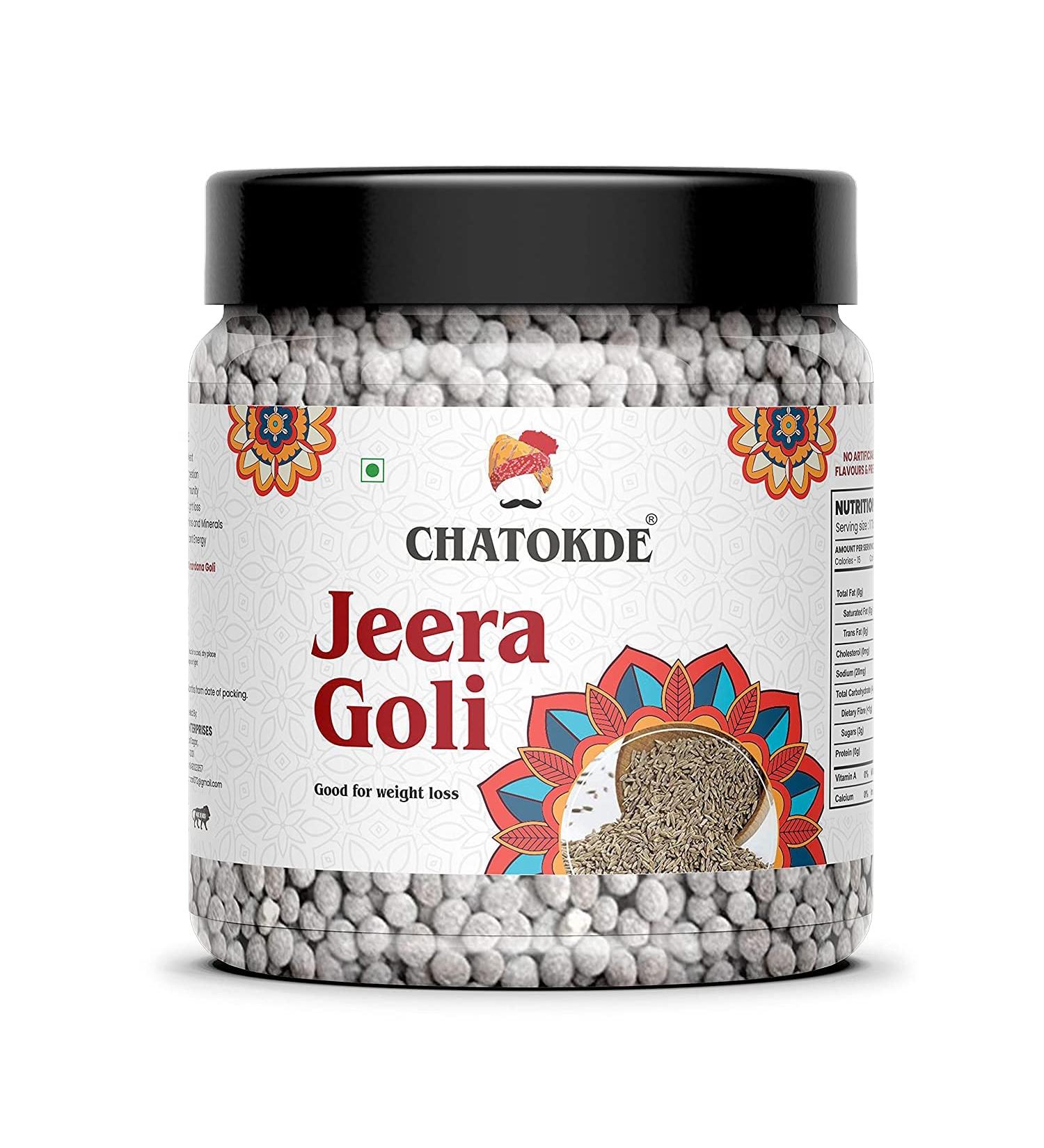 CHATOKDE Home Made Churan Jeera Goli Mukhwas /Khatti Meethi Goli 400g_Packing May Vary