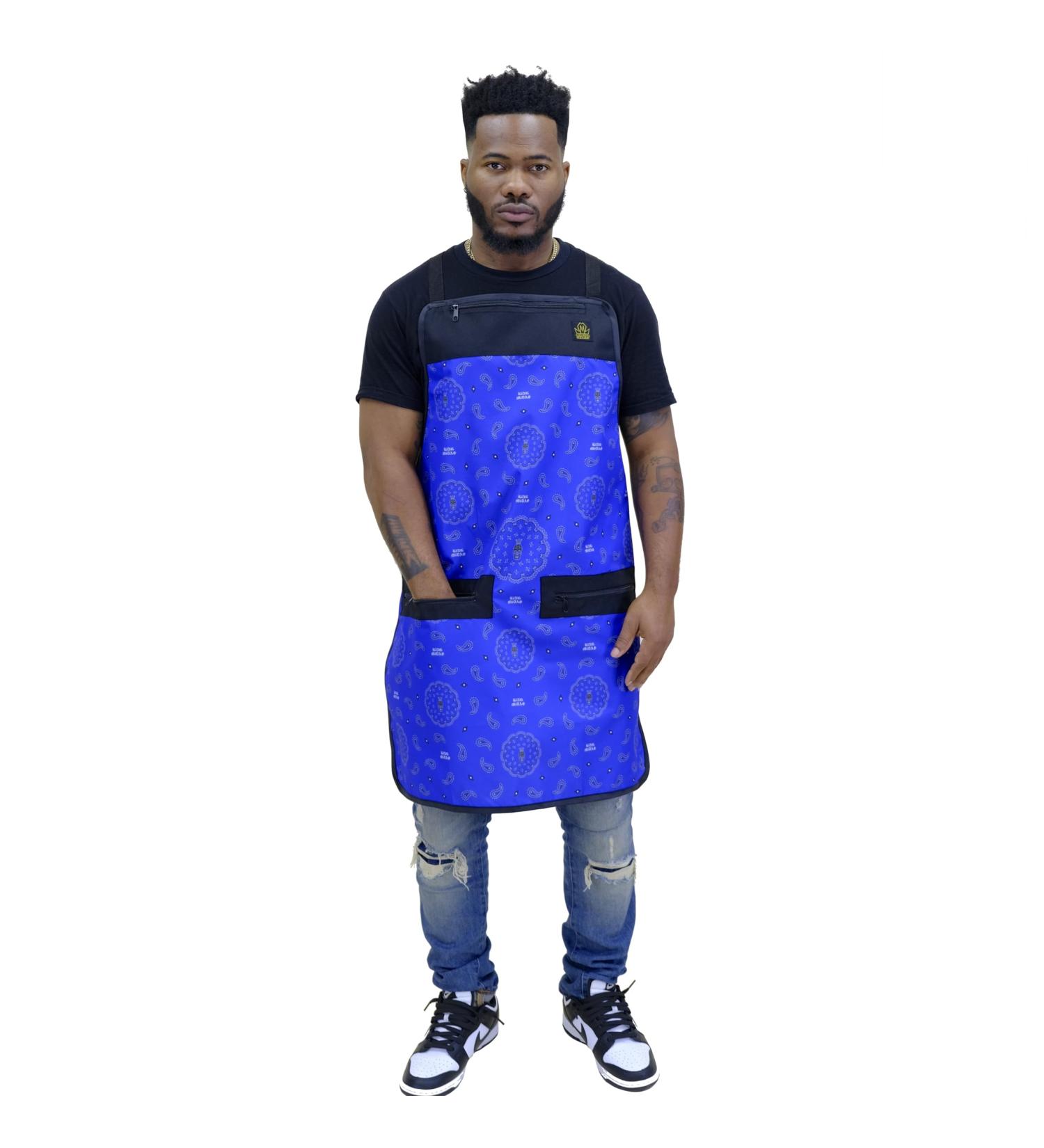 Buy King Midas Unisex Hair Stylist Apron - Blue | Premium Barber Apron for Professionals | International Shipping Available - Buy Online on GoSupps.com