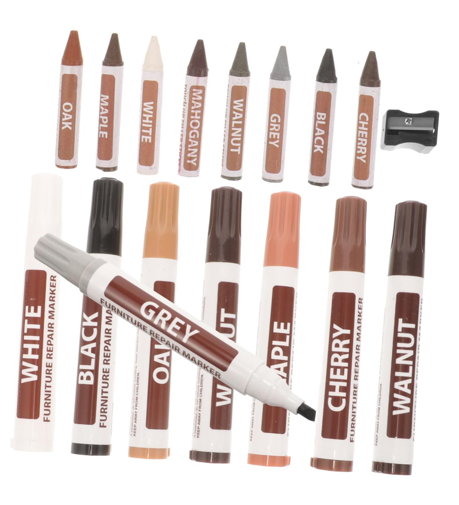 GLEAVI Furniture Repair Pen Set - Wood Floor Repair Kit & Scratch Remover - Portable Painting Pens for Easy Home Fixes - Buy Online on GoSupps.com