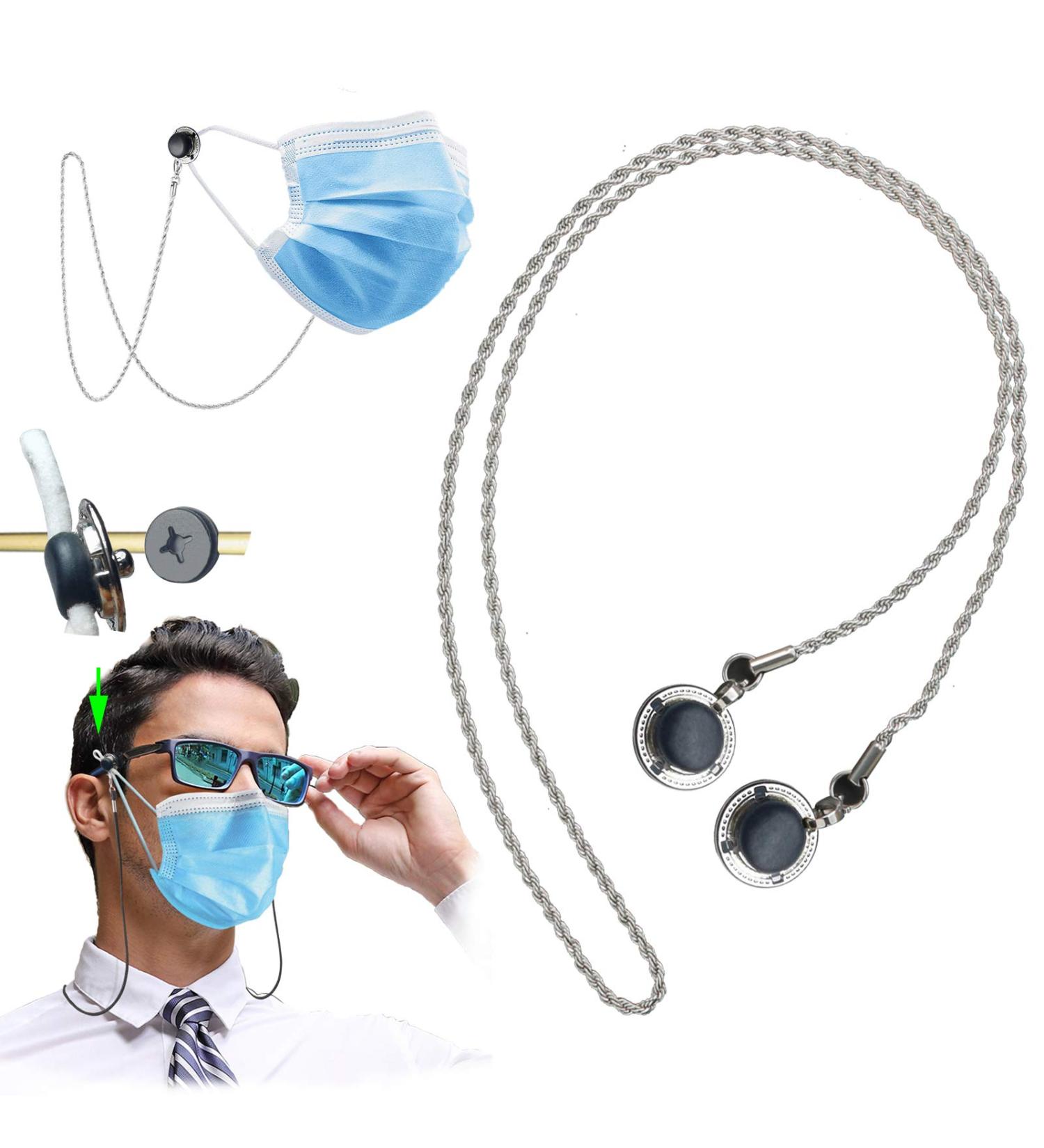 Adjustable Eyeglasses Mask Ear Savers - 4 Pack Snaps Hooks & Extender Clips - Convenient Leather Design - Buy Online on GoSupps.com