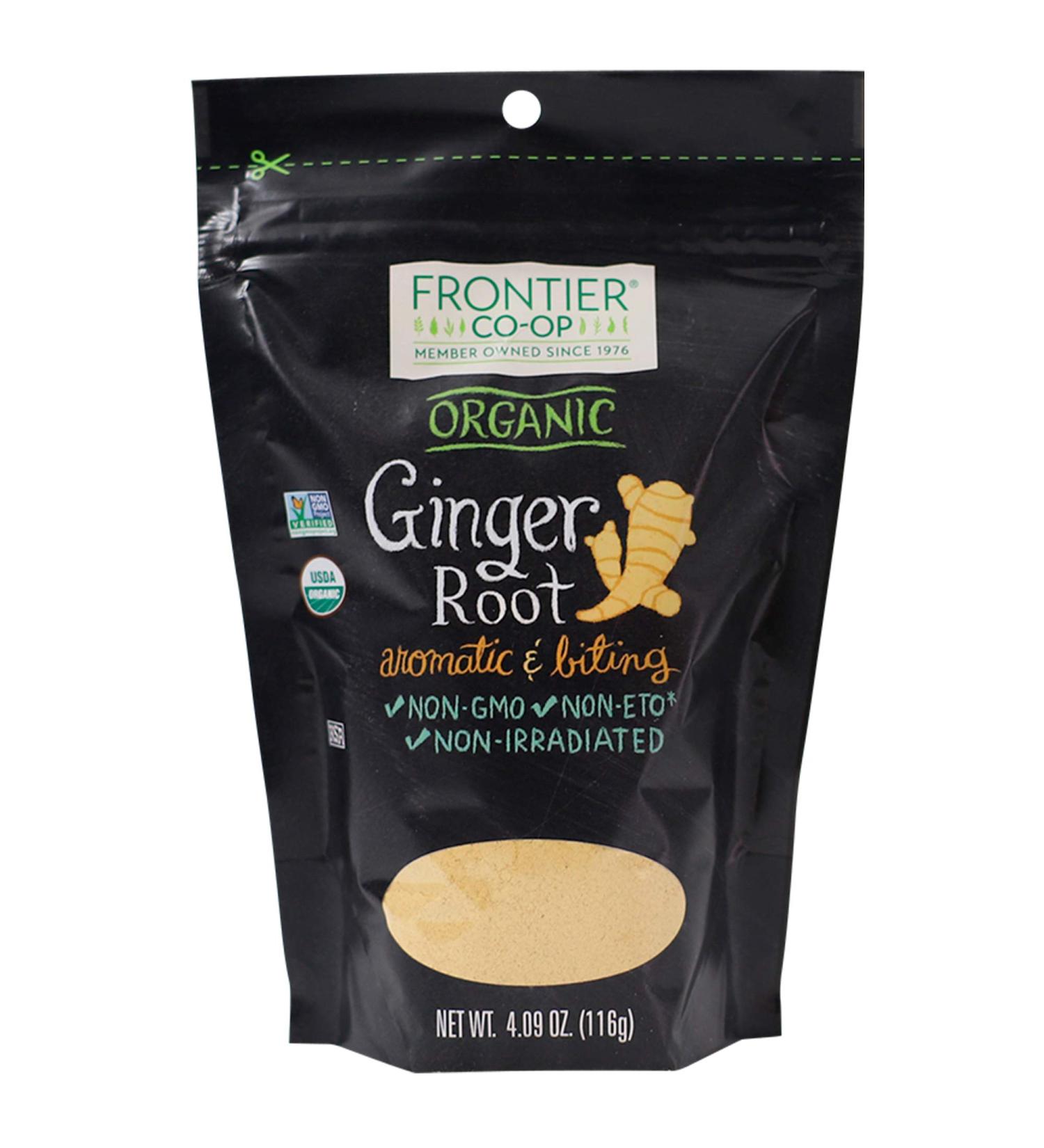 Frontier Co-op Organic Ginger Root 4.09 oz - Premium Spice for Cooking & Health - Buy Online on GoSupps.com