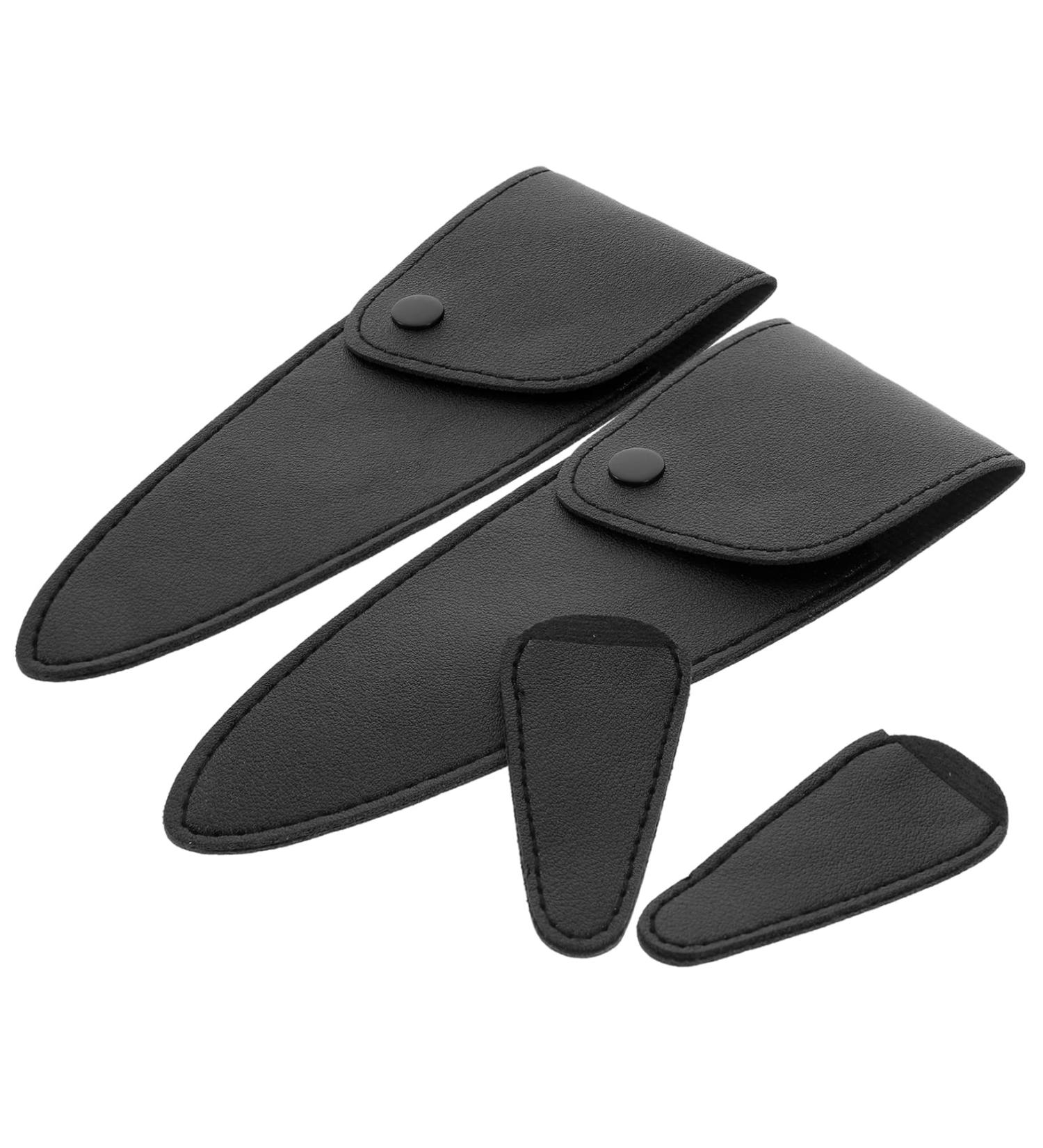Sewacc 4-Piece Leather Sheath Kitchen Scissors Cover - Safe & Stylish Scissor Protection for Garden & Fridge Use - Buy Online on GoSupps.com
