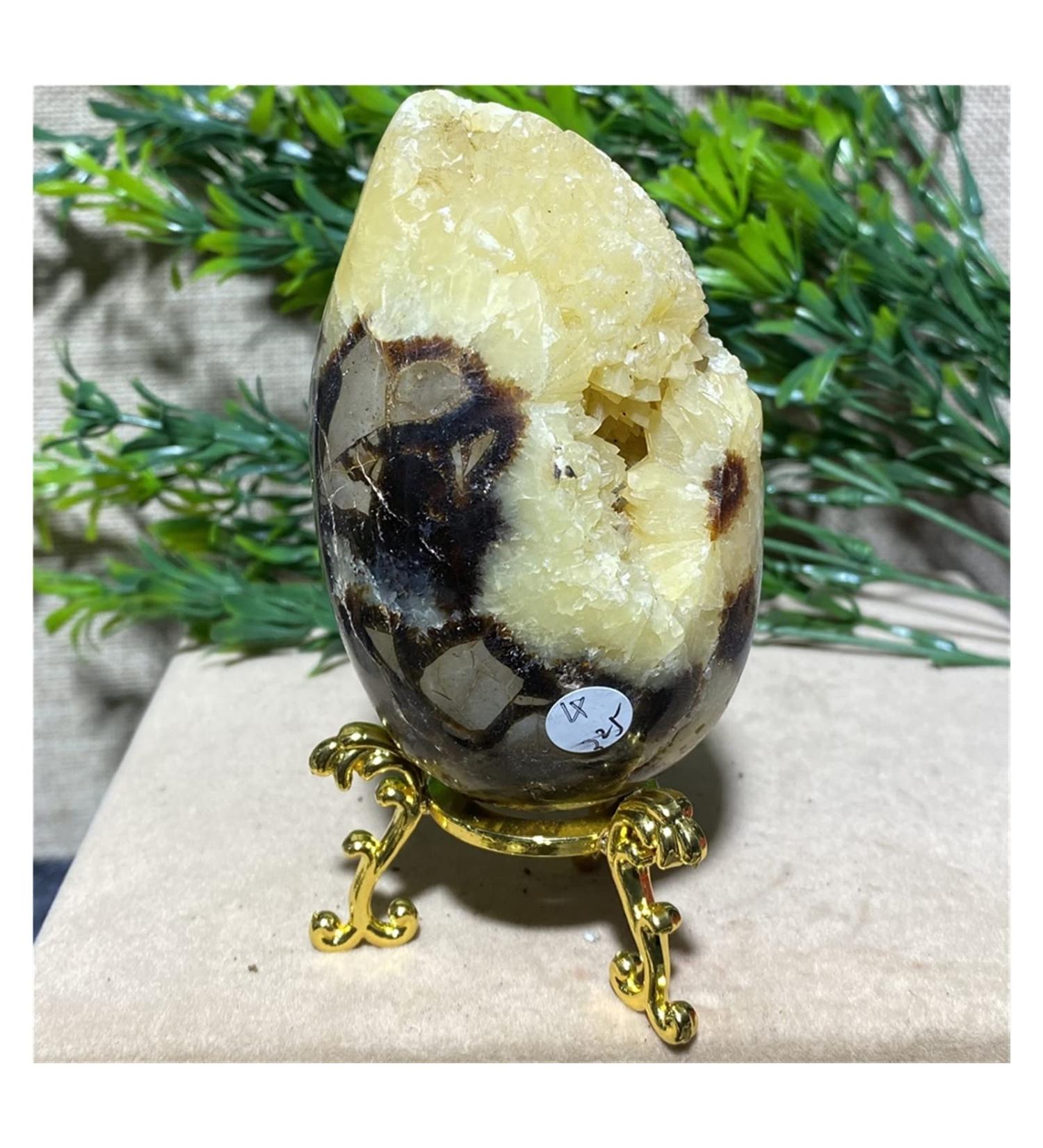 Crystal Yellow Natural Voog Quartz Crystal Raw Cluster Stones Home Crafts Decoration Dragon Stones 1pc (Color : 395-405g)