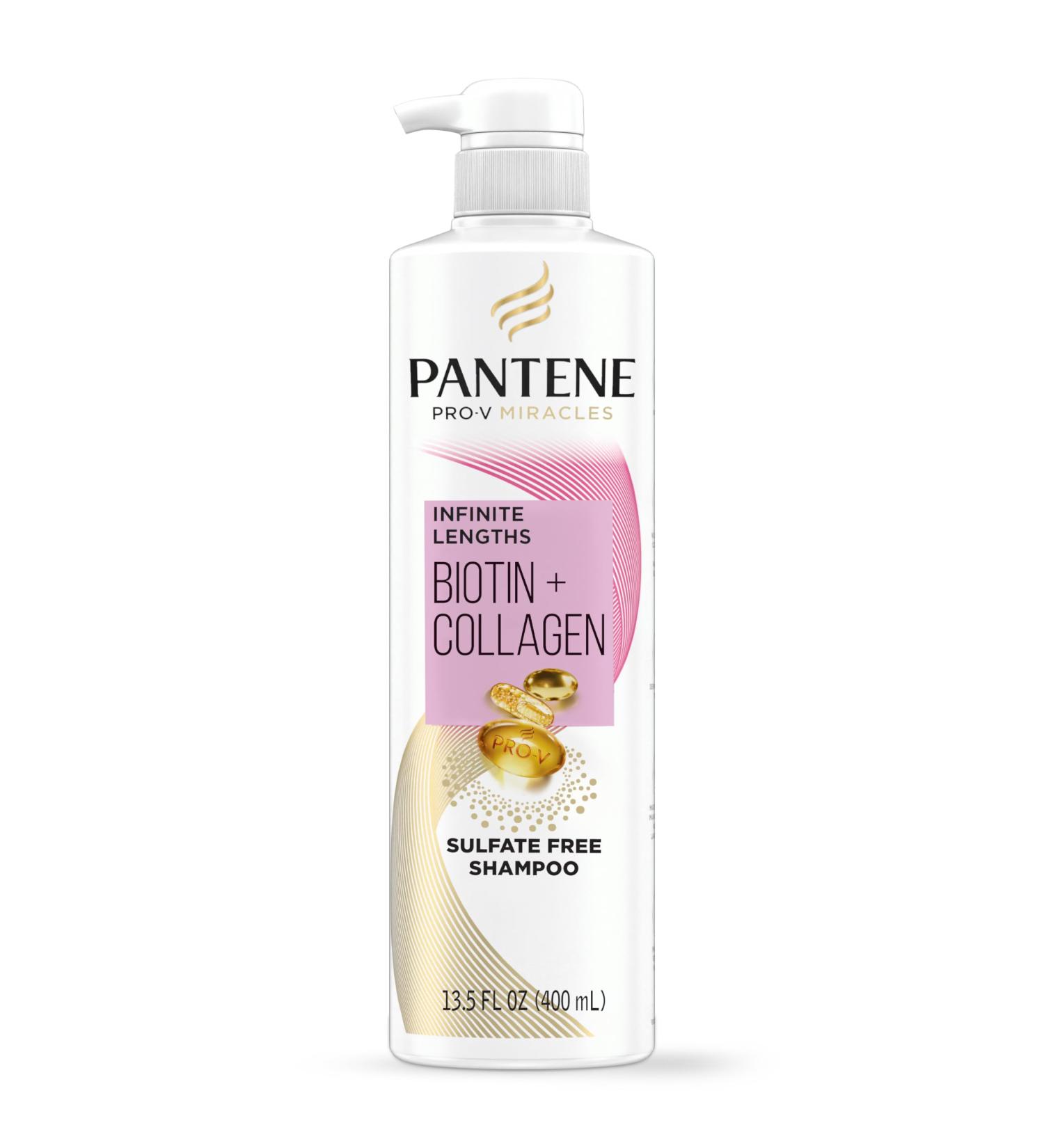 Buy Pantene Pro-V Miracles Infinite Lengths Biotin + Collagen Shampoo 13.5 fl oz | Sulfate-Free Hair Care for Longer Healthier Hair - International Shipping Available - Buy Online on GoSupps.com