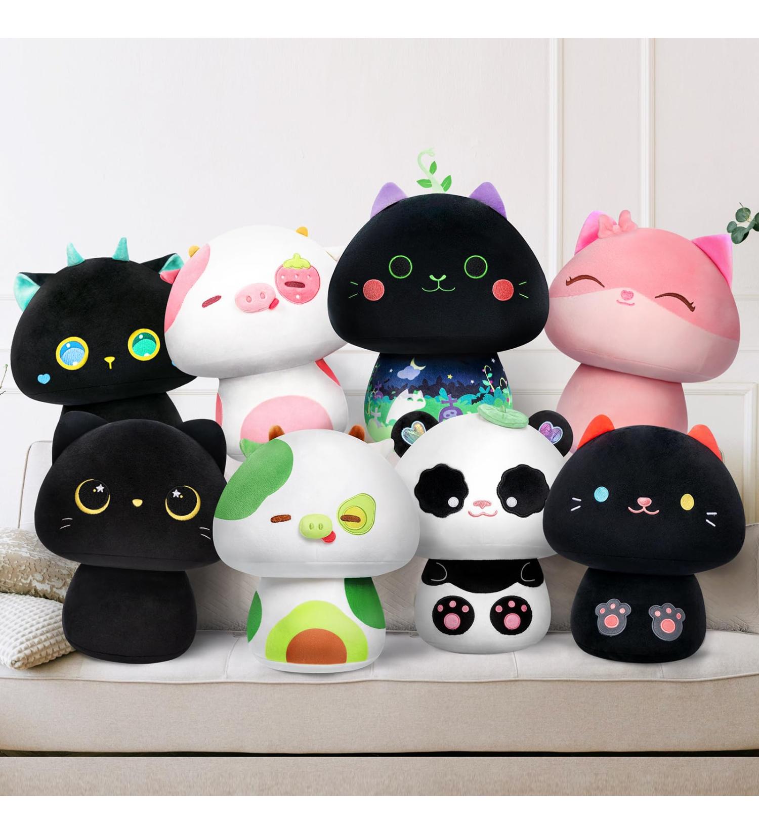 Mewaii 8'' Soft Mint Cat Mushroom Stuffed Animal Plush Pillow Squishy Toy - 8 Inch - Buy Online on GoSupps.com