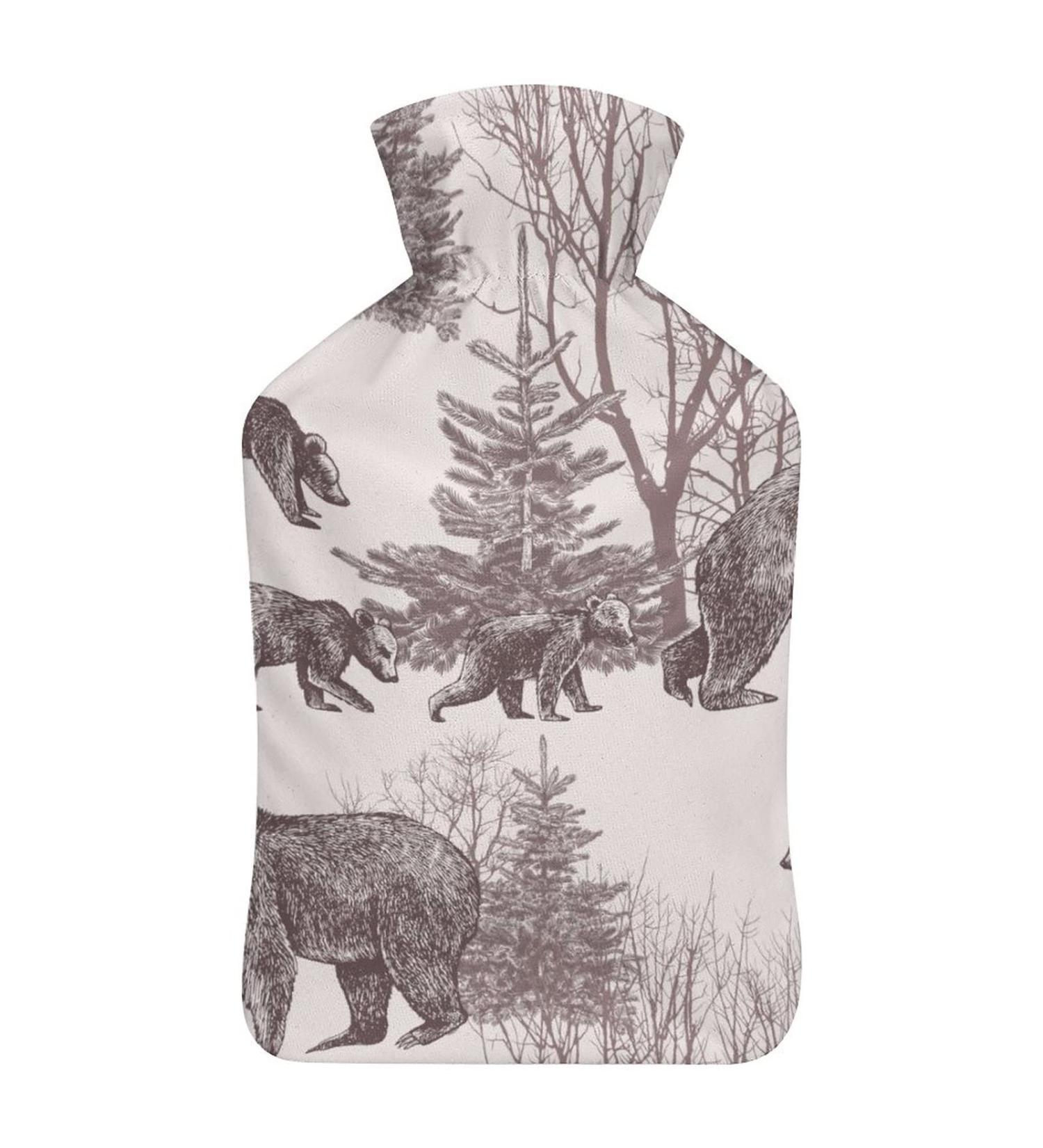 Hot Water Bottle with Lid - Bear Rubber Hot Water Bag for Pain Relief Cramps & Foot Warmer | Ideal for Hot & Cold Therapy - Buy Online on GoSupps.com