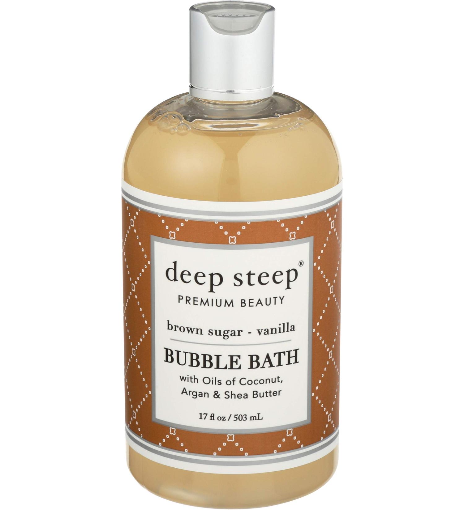 Deep Steep Brown Sugar Vanilla Bubble Bath 17 oz - Luxurious & Relaxing Formula - Buy Online on GoSupps.com