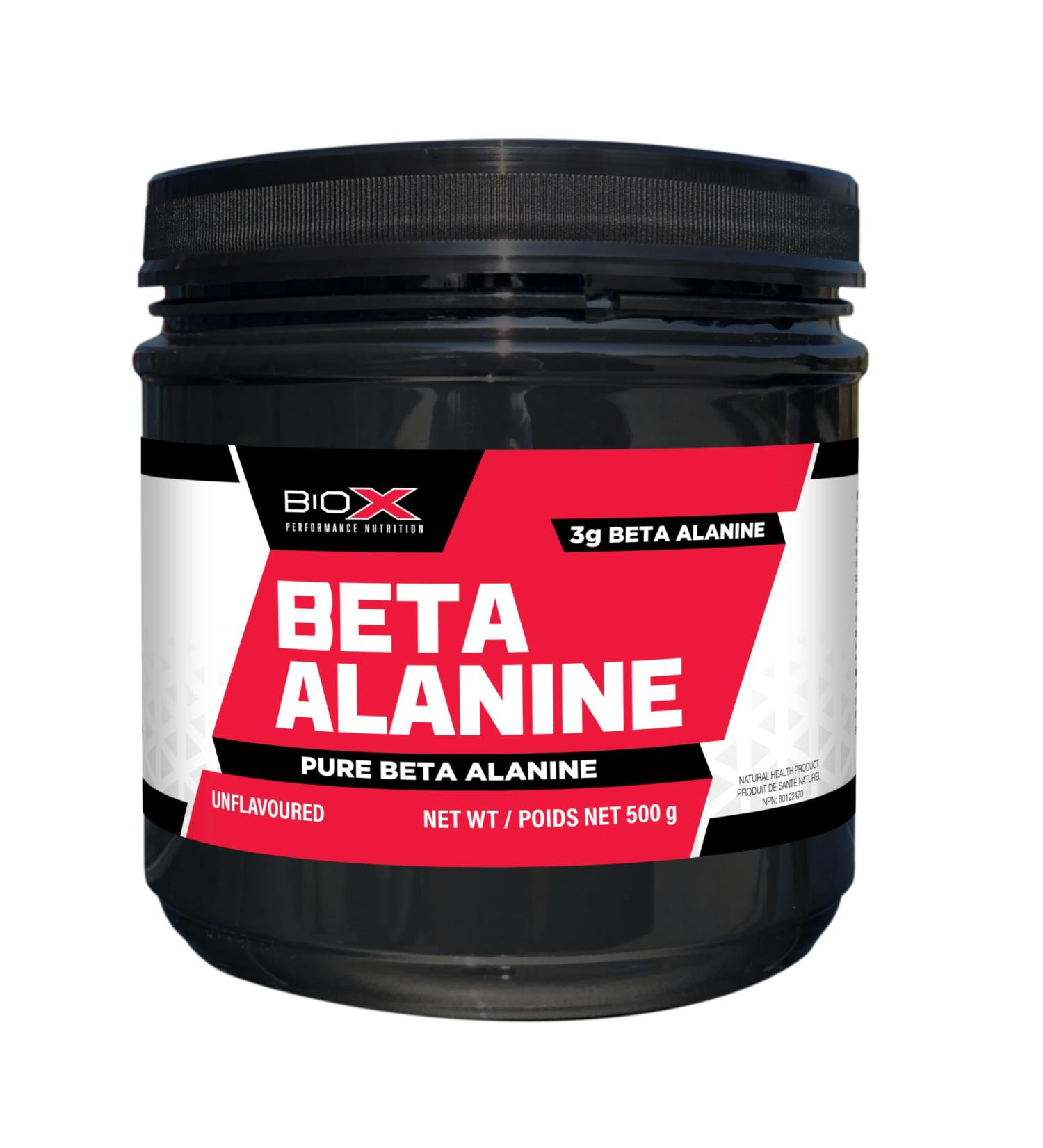 BioX Beta Alanine Powder | 100% Pure Beta Alanine Powder for Muscular Endurance Strength Recovery | 3g Beta Alanine per Serving | Unflavoured 166 Servings 500G - Buy Online on GoSupps.com