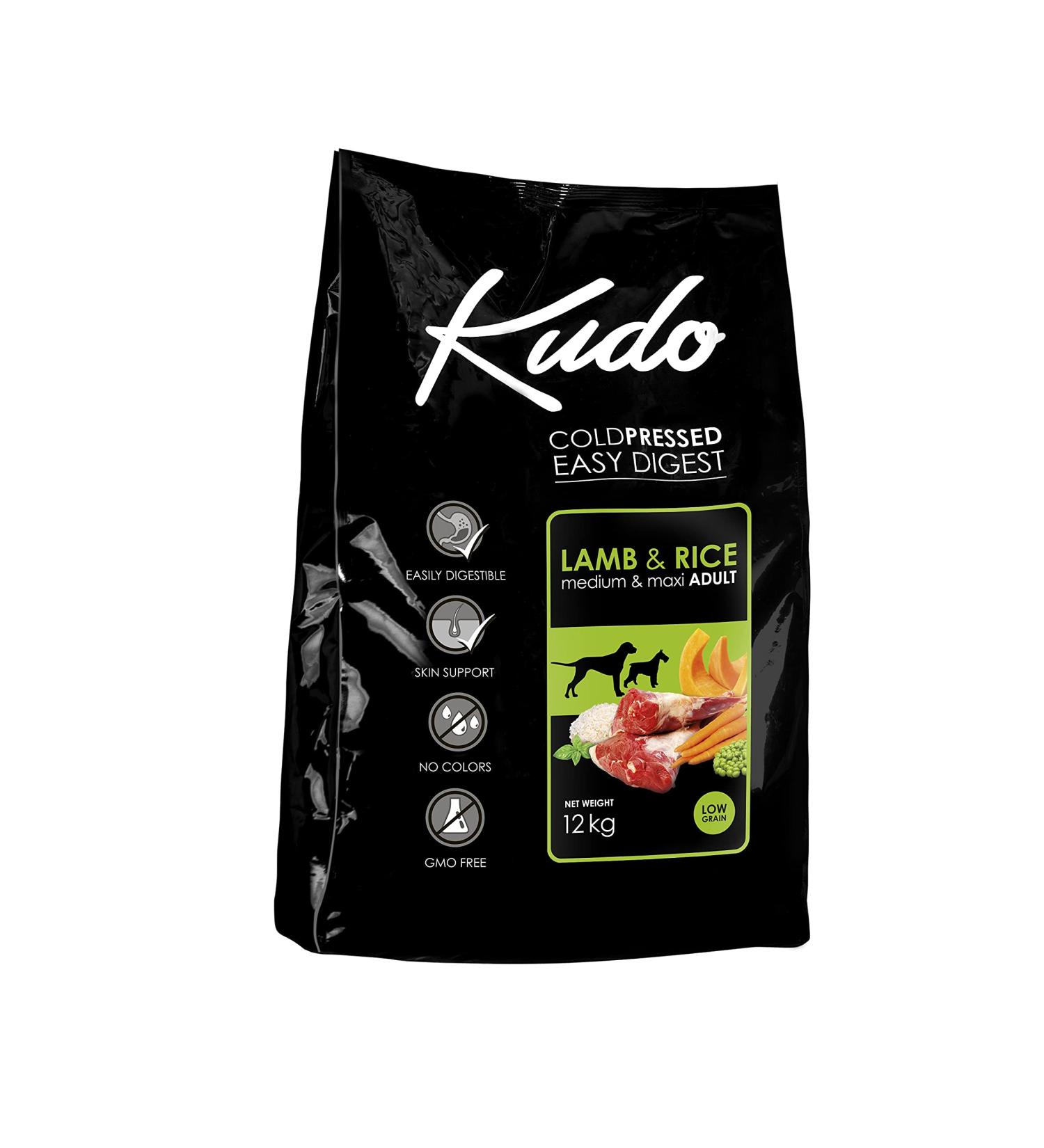 LAMB & RICE MEDIUM MAXI ADULT 12 kg KUDO