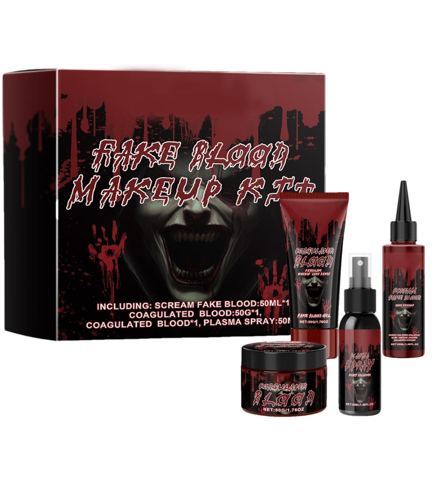  G n rique Fake Blood Makeup | Long-Lasting Clotted Scar Simulation Cosmetic | Gel Blood Body Paint for Adult Halloween Parties Masquerades Pranks Parties Decorations - Buy Online on GoSupps.com