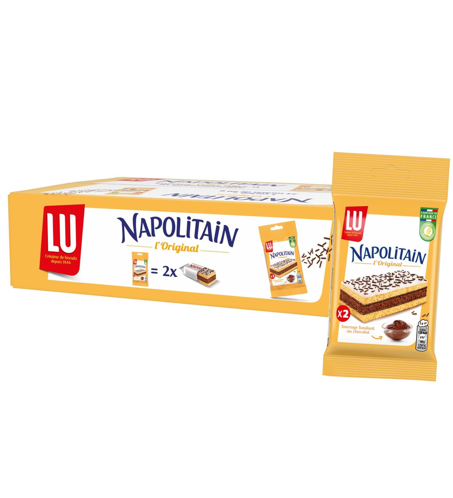 LU - Neapolitan - Individual soft cakes with chocolate filling - Ideal for children's snacks - Practical pocket size - Made i - Buy Online on GoSupps.com