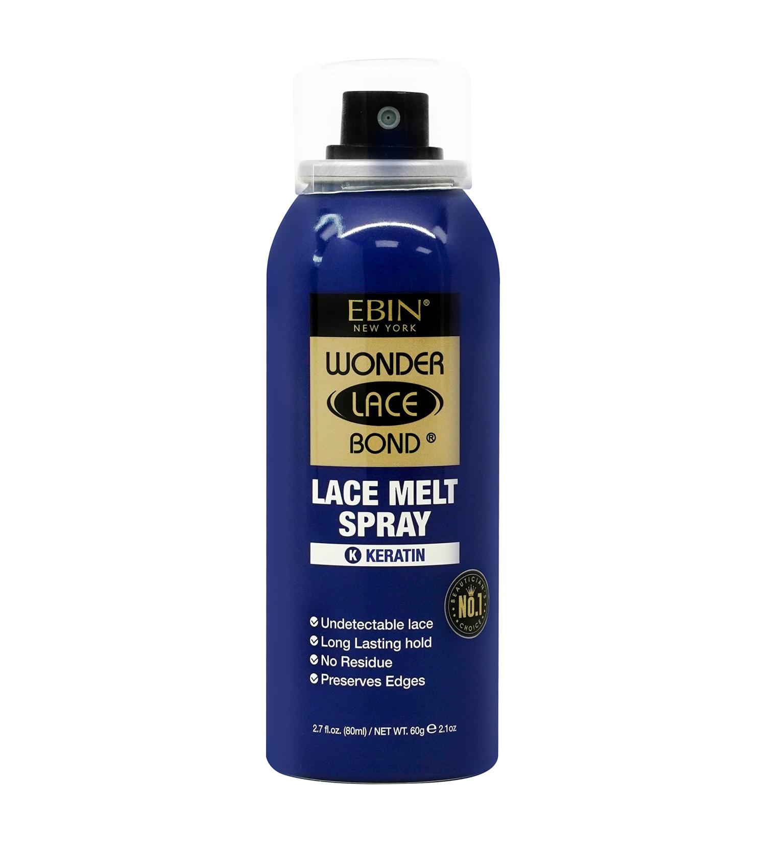 EBIN NEW YORK Wonder Lace Melt Aerosol Spray 2.7oz - Long Lasting Hold, No Residue, Keratin + Biotin Infused - Edge & Lace Preservation - Buy Online on GoSupps.com