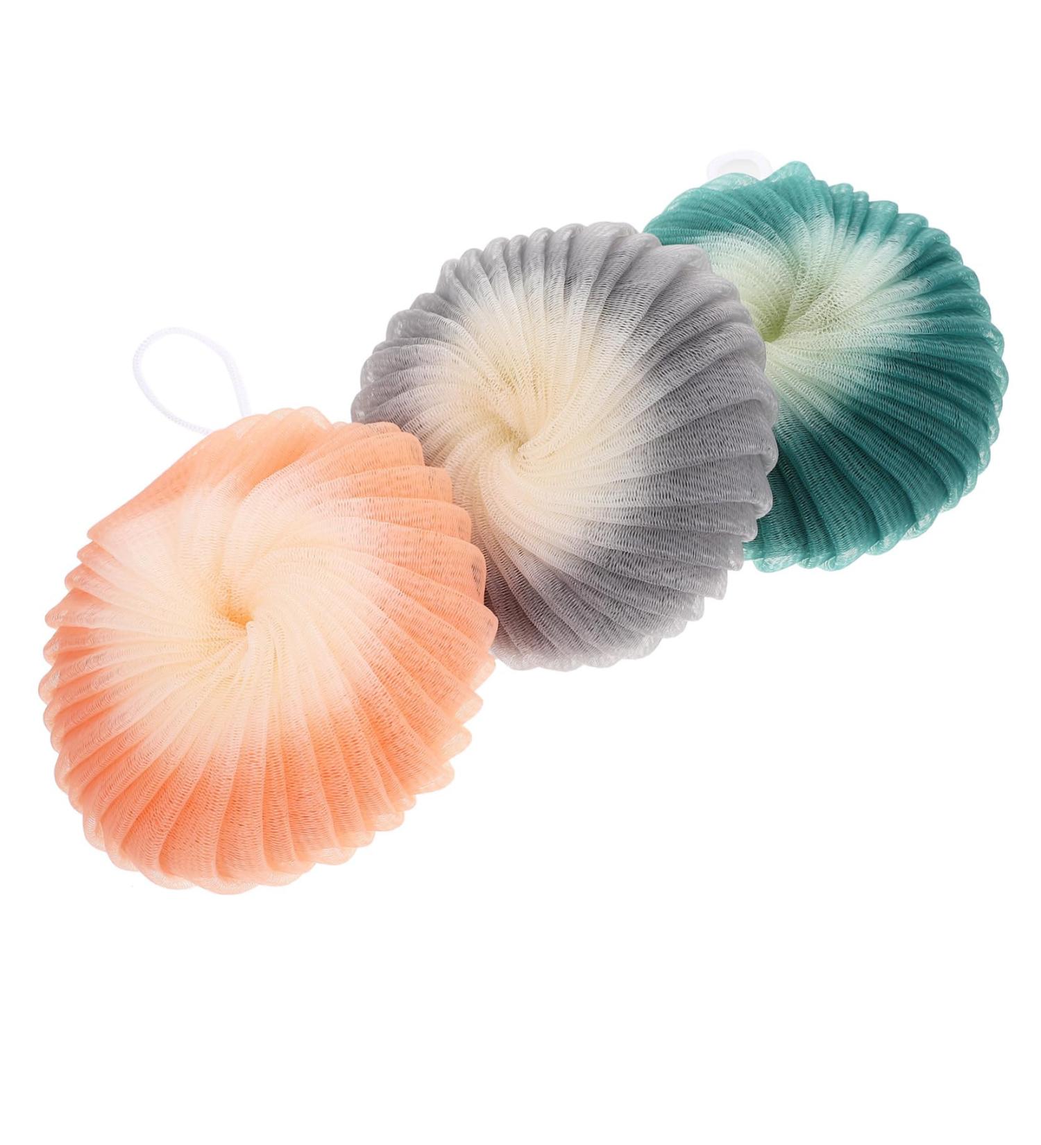 Mobestech 3Pcs Cute Exfoliating Shower Scrubbers - Cartoon Bath Loofah & Puff Ball | International Shipping Available - Buy Online on GoSupps.com