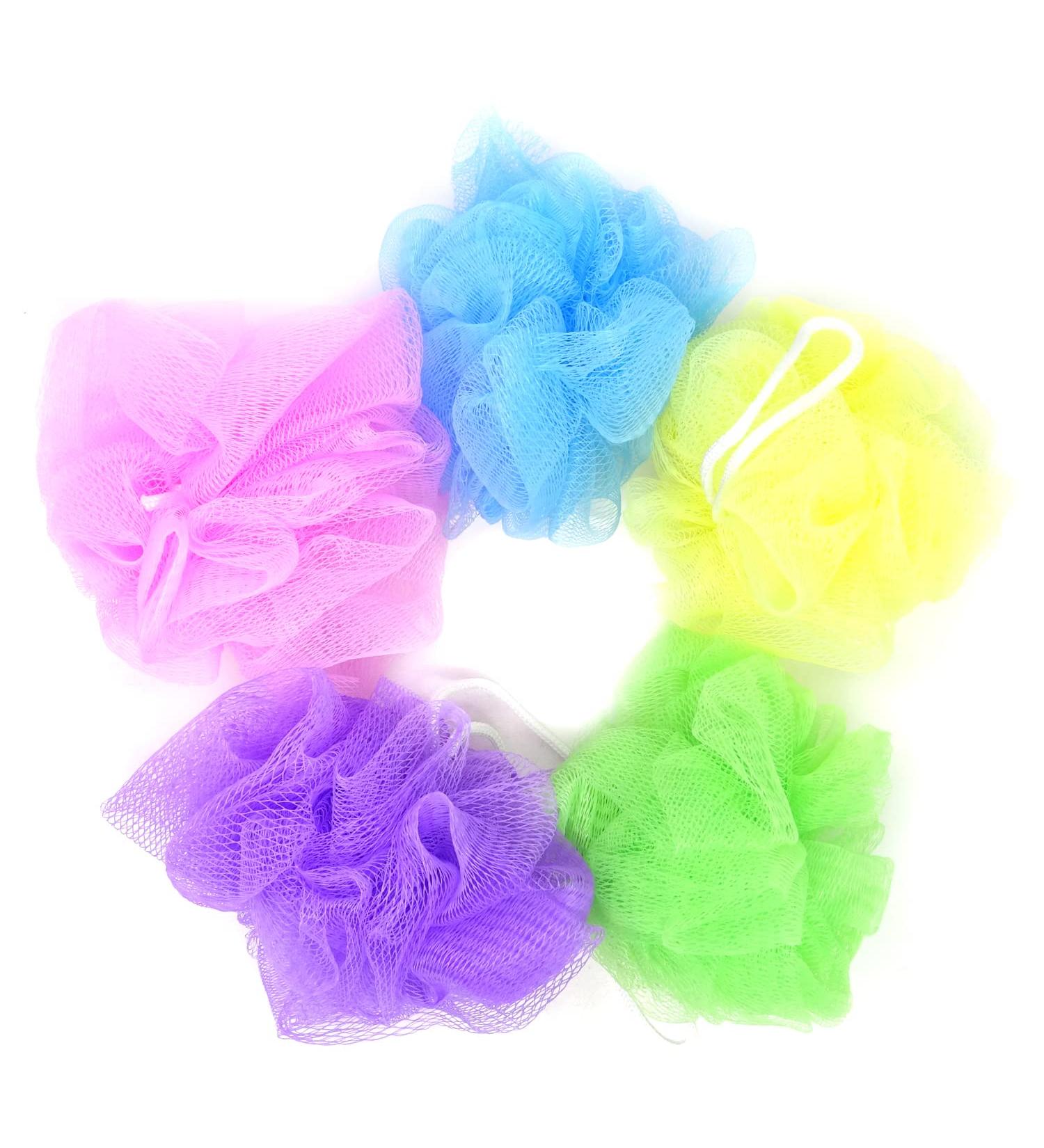 Honbay 5PCS Small Mesh Bath Shower Sponge - Perfect for Travel & Business Trips - Buy Online on GoSupps.com