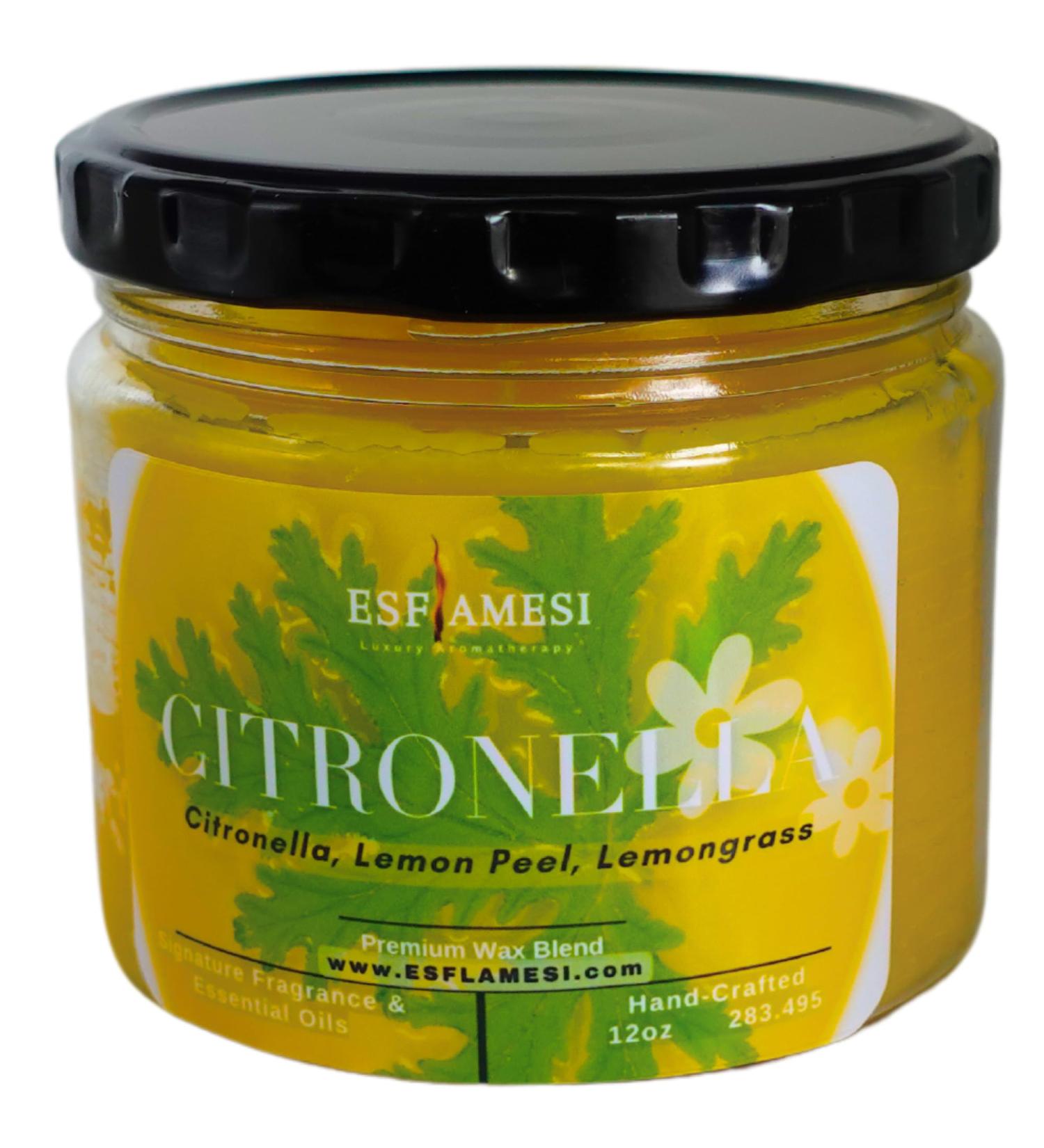 Handmade Citronella Scented Candles - Strongly Scented Outdoor Aromatherapy - USA Made (12 oz - Buy Online on GoSupps.com