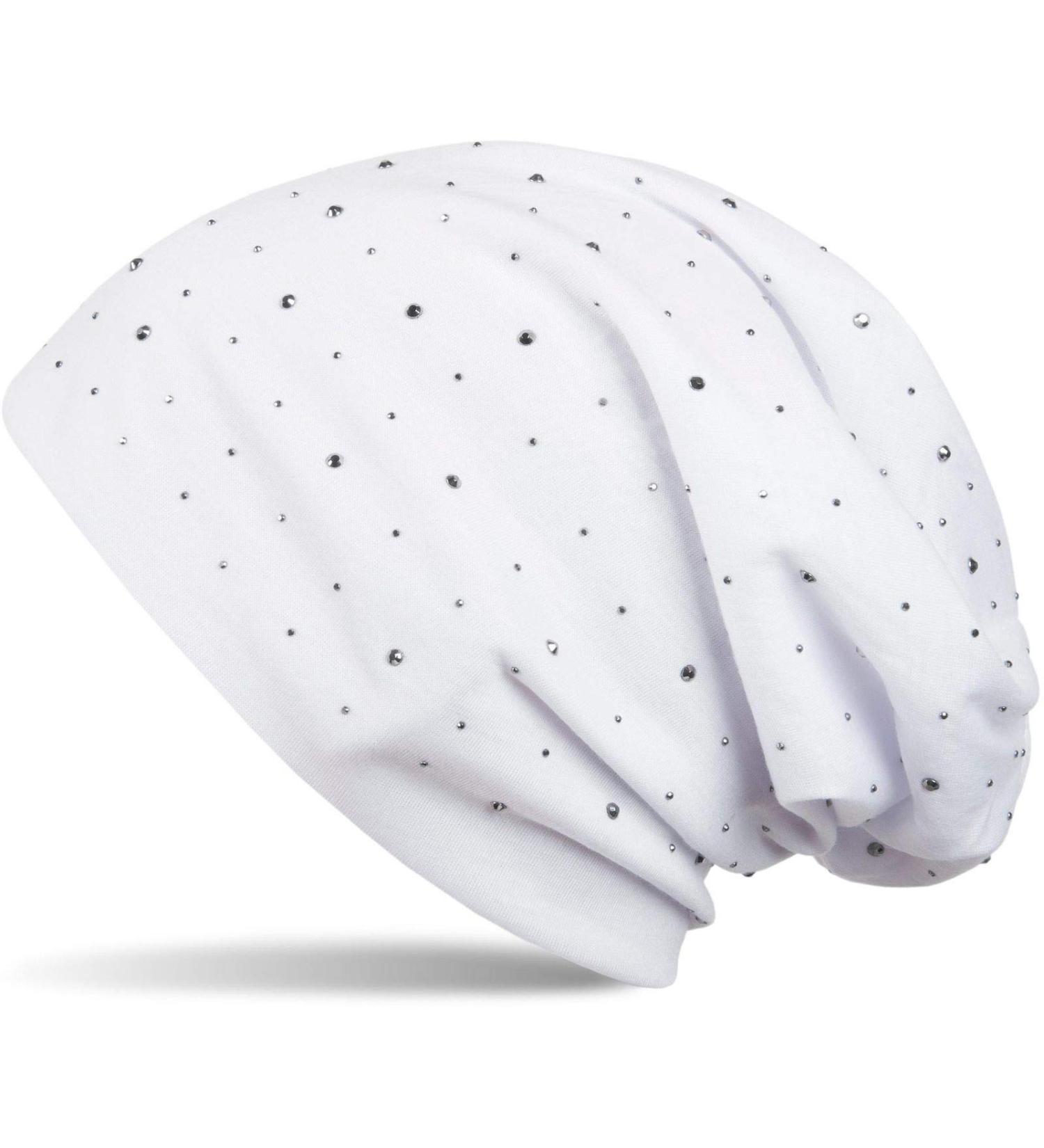 styleBREAKER Women's Rhinestone Long Beanie Hat - Slouchy White Beanie (04024037) - International Shipping Available - Buy Online on GoSupps.com